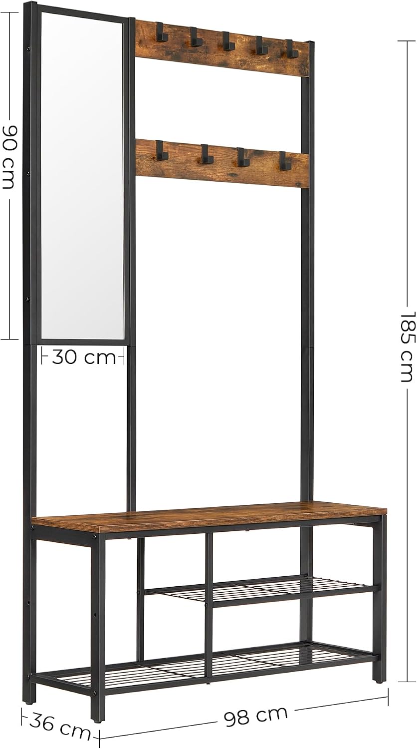 Detalle de VASAGLE HSR050B01 appendiabiti 185 cm