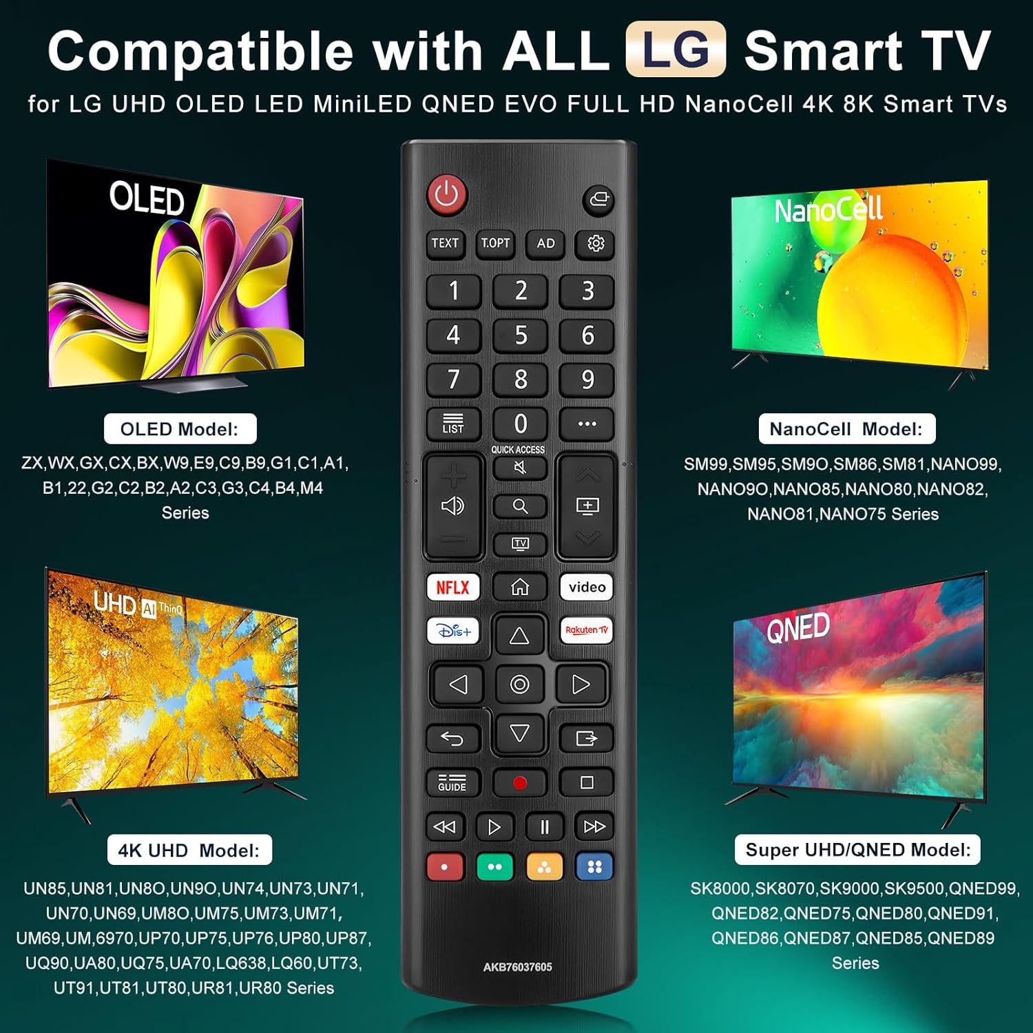 Thumbnail 1 de Universal Magic Remote Ersatz für LG UHD EVO OLED QNED NanoCell 4K/8K (AN-MR20GA, MR21–MR25) inkl. 2 Jahre Garantie