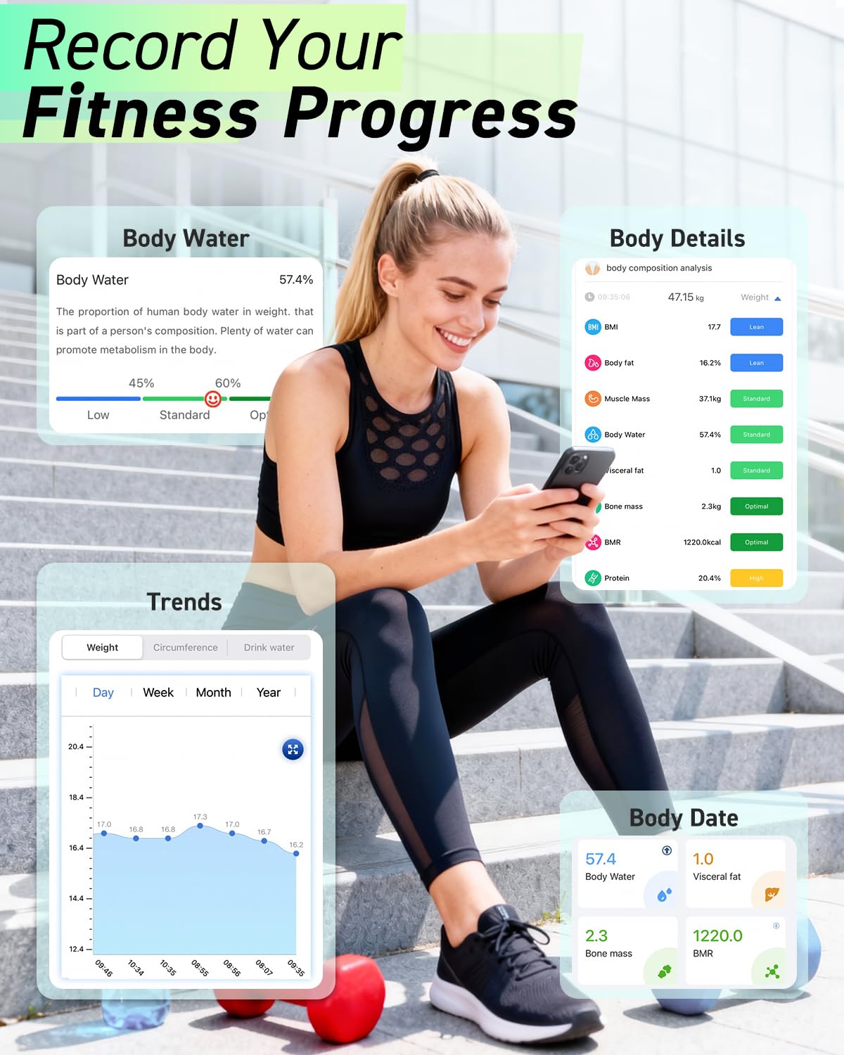 Detalle de INSMART Smart Digital Body Fat Scales 1️⃣
