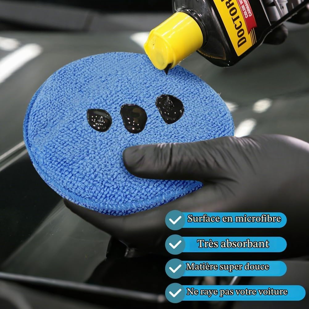 Detalle 2 de vsshe U10-PGHML250501-FBA microvezel polijstpads, 12 stuks met vingerringen