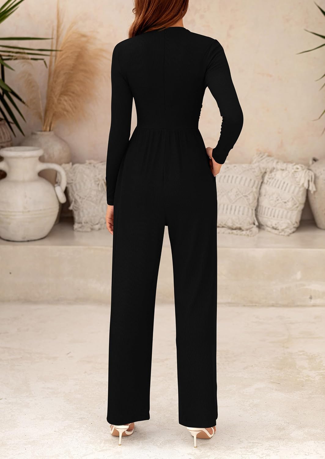 Detalle 2 de PRETTYGARDEN Jumpsuits Mock Neck Long Sleeve 2026