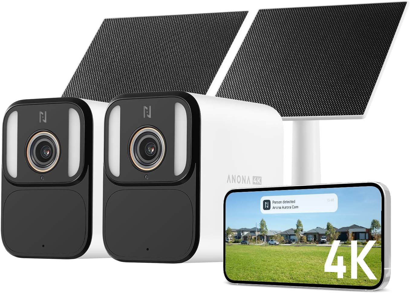 Detalle de Anona Aurora 4K Solar Akku-Überwachungskamera 8MP