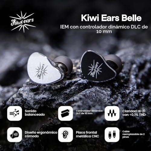Thumbnail 1 de Linsoul Kiwi Ears Belle In Ear Monitor: precisión y sonido envolvente con DLC de 10 mm