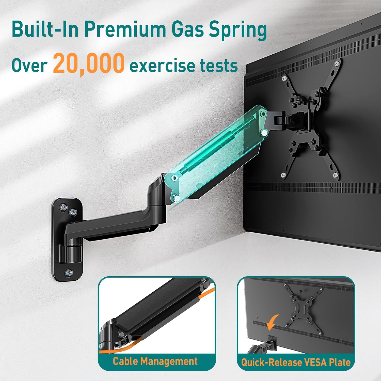 Thumbnail 4 de ELIVED EV6023 Monitor Arm Wall Mount for up to 35 inch Screens