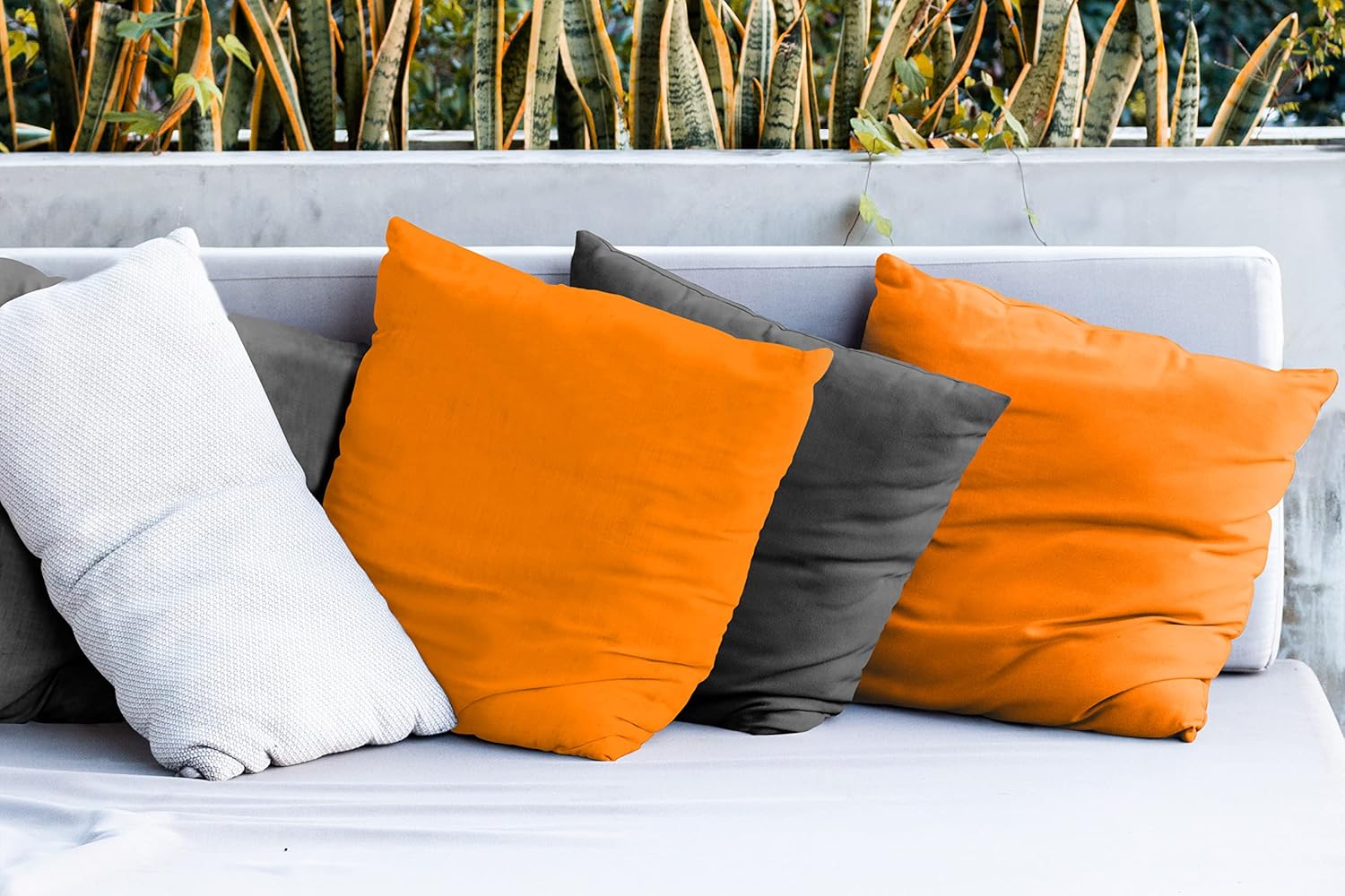 Thumbnail 6 de Housse Coussin 40x80 Unie – Lot de 2 Npluseins en coton Stone, 40x80 cm
