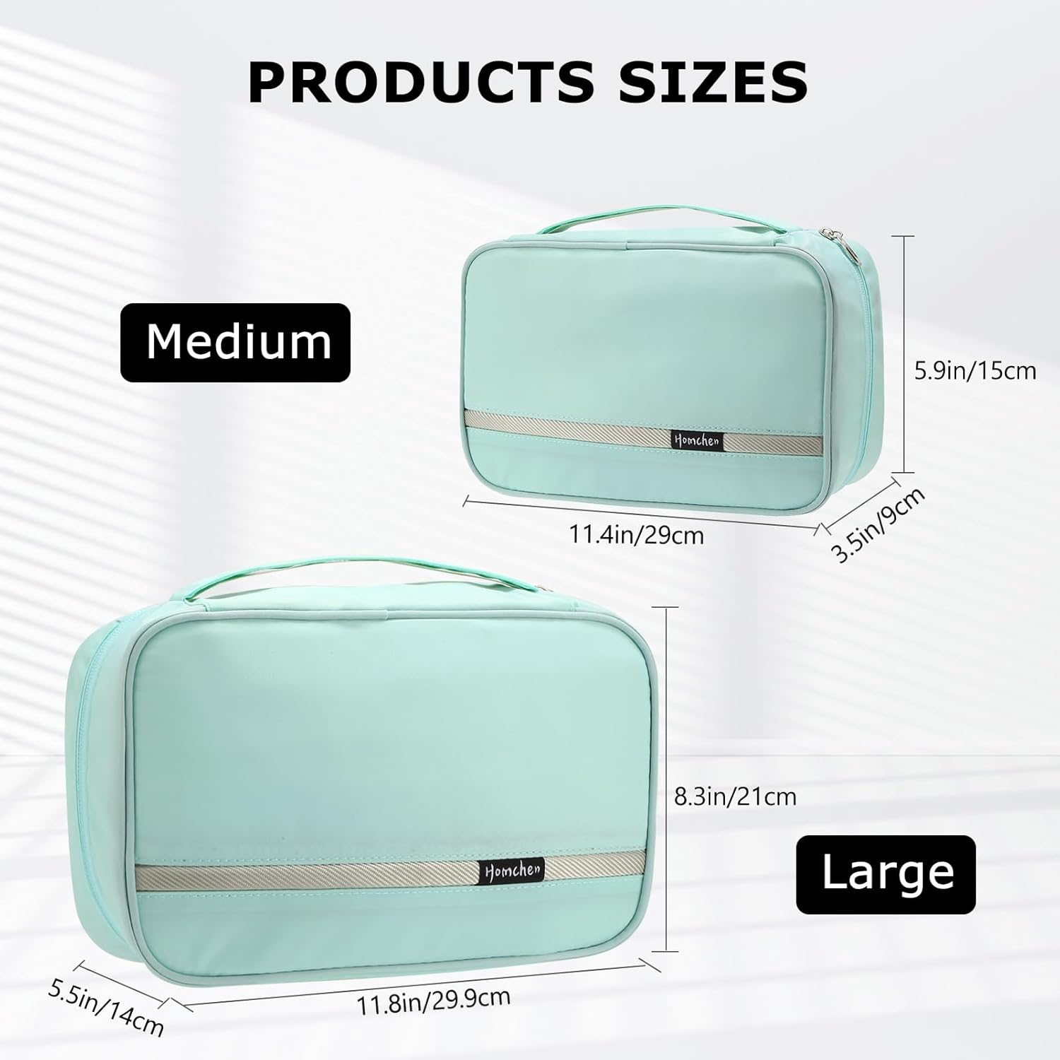Detalle de Homchen Hanging Travel Toiletry Bag: Waterproof Folding Cosmetic Wash Bag