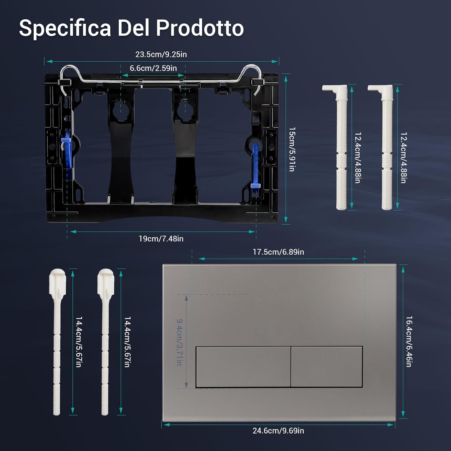 Thumbnail 3 de Empyreal Placca di controllo per cassetta di scarico: compatibilità ampia e design modulare