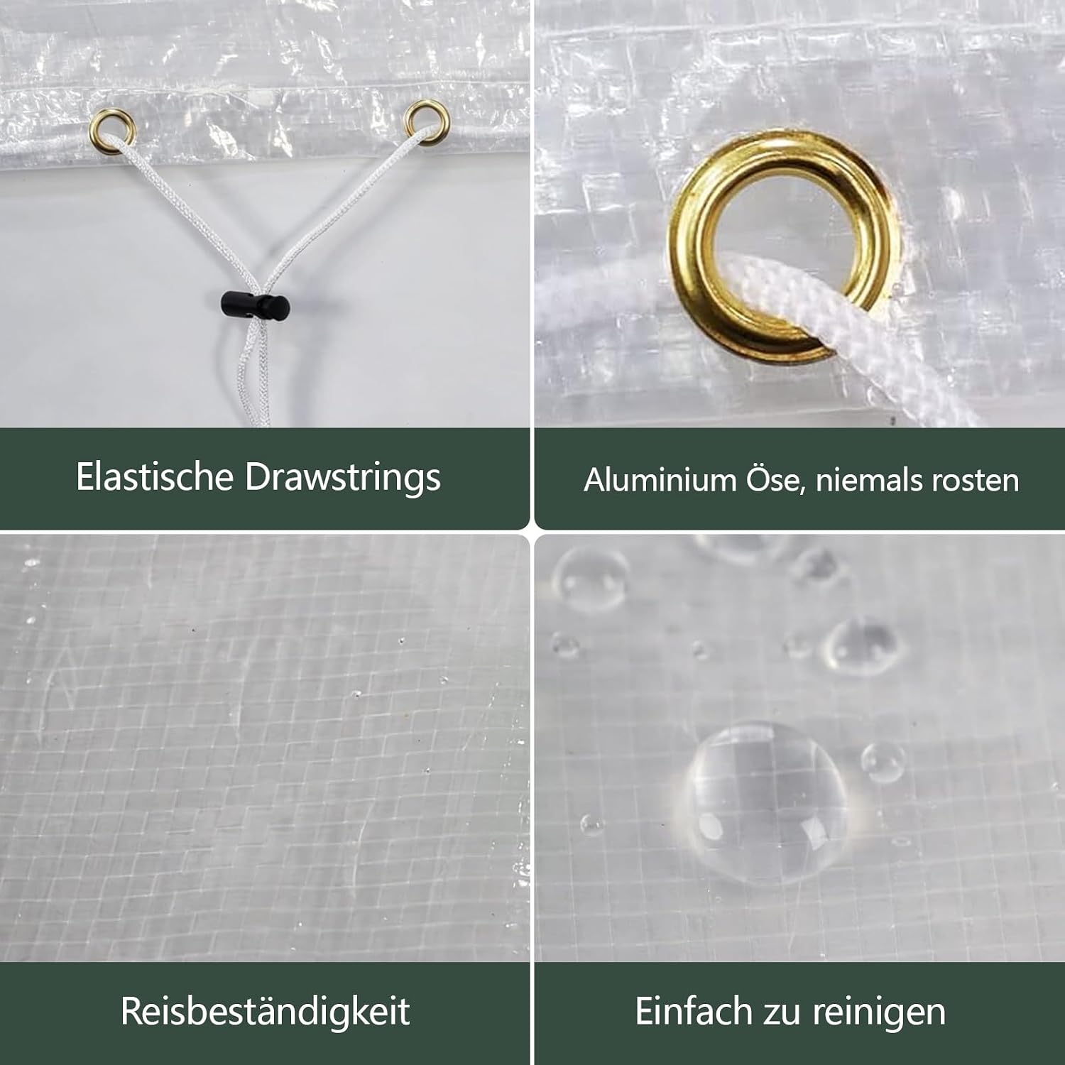 Detalle de PATIO PLUS runde Terrassenmöbelabdeckung 130x71 cm – wasserdicht, winddicht, Anti-UV