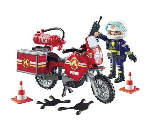 Thumbnail 6 de Playmobil 71466 Pompier et Moto - Action Hereos