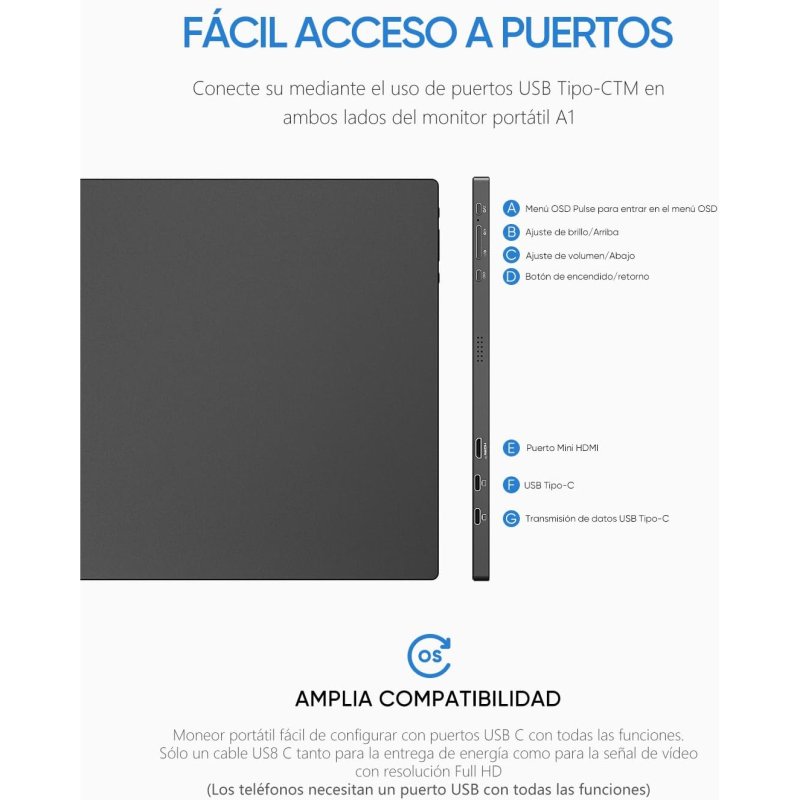 Thumbnail 2 de Arzopa A1 Monitor 15.6" LED IPS FullHD USB-C 🌟