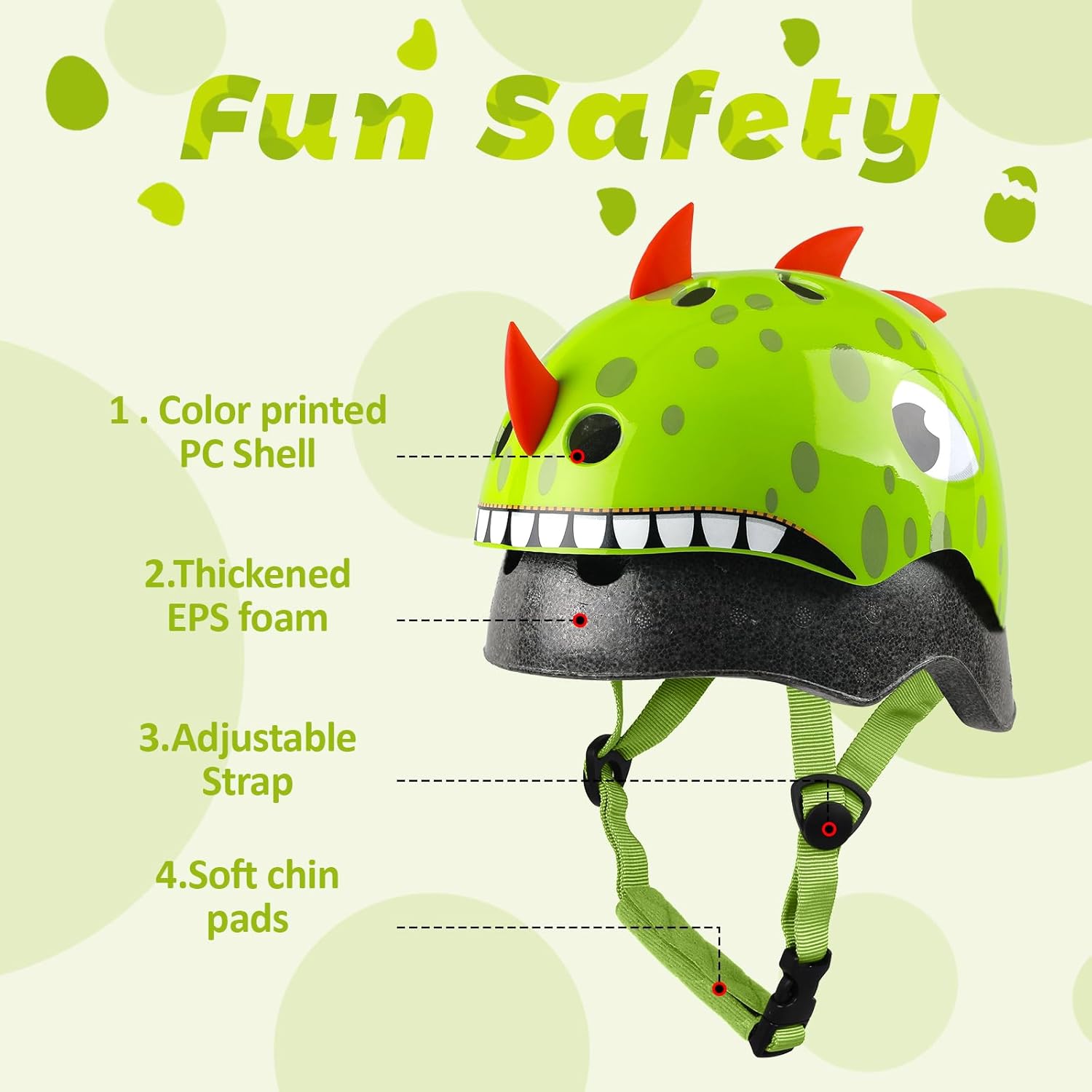 Detalle de Atphfety Toddler Kids Bike Helmet — Adjustable, Multi-Sport Safety for Ages 1–14