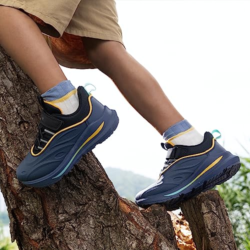 Detalle 2 de DREAM PAIRS Waterproof Boys Fashion Trainers (Dark Blue/Black) – 4 Big Kid