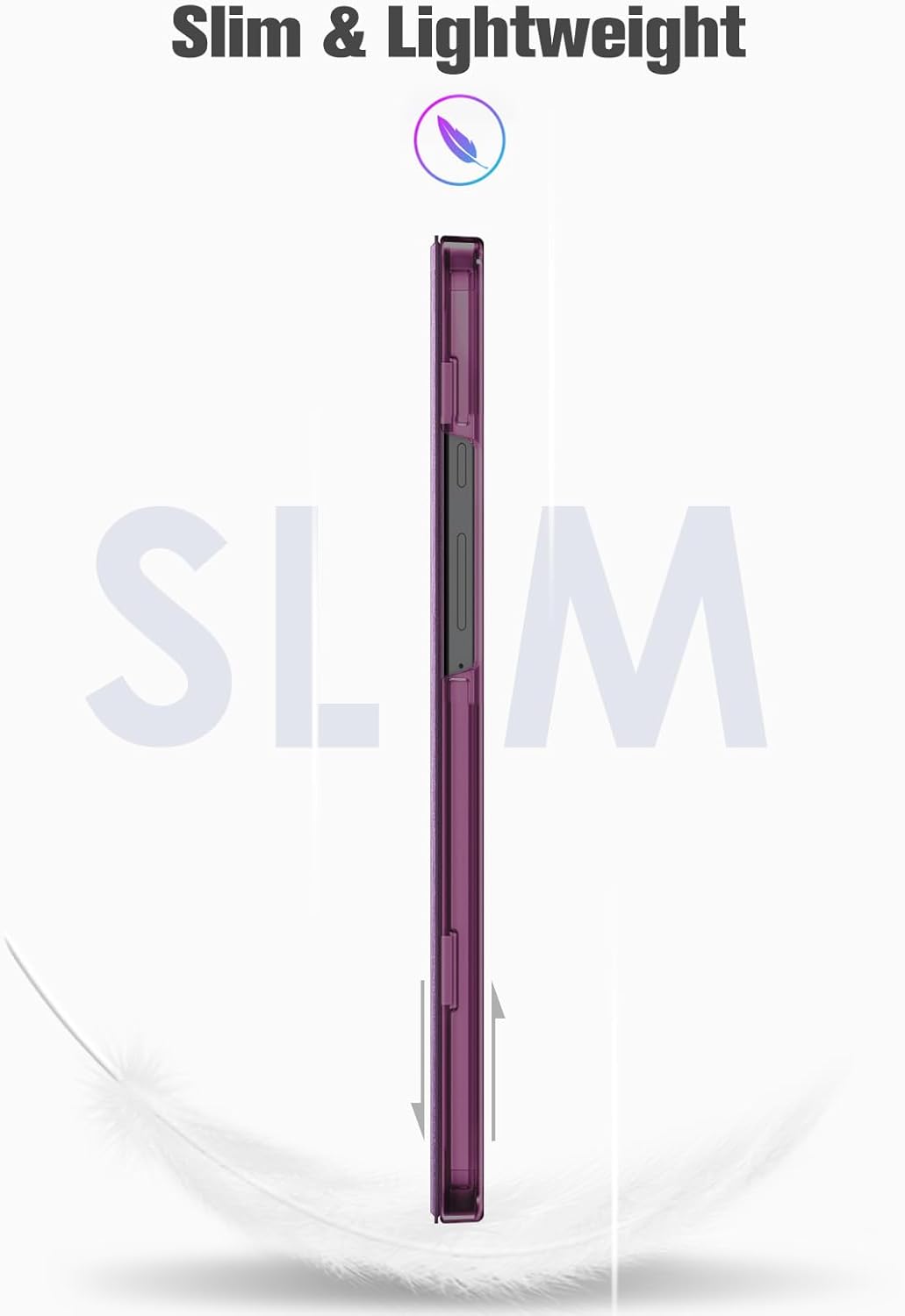 Thumbnail 3 de FINTIE Case for Samsung Galaxy Tab A11 8.7" / A9 8.7" (2023‑2025) - Ultra Thin Protective Case with Translucent Back, Dark Purple