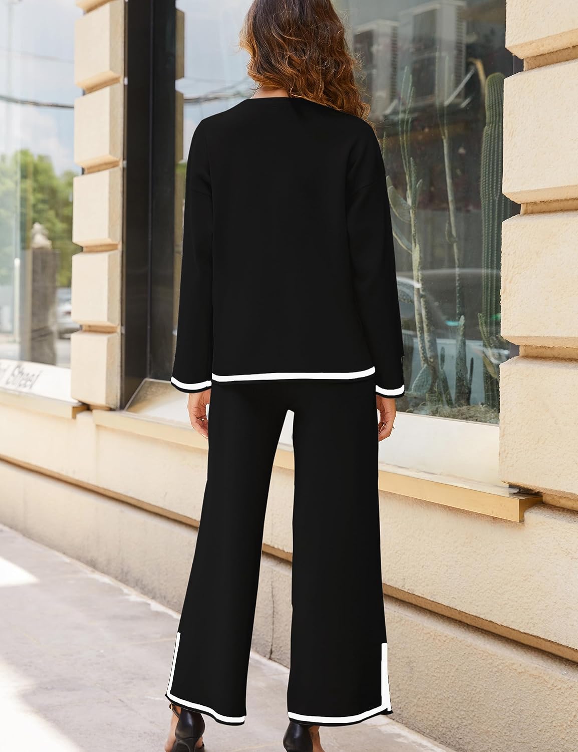 Thumbnail 5 de Tanming knit lounge set 2-piece, wide leg