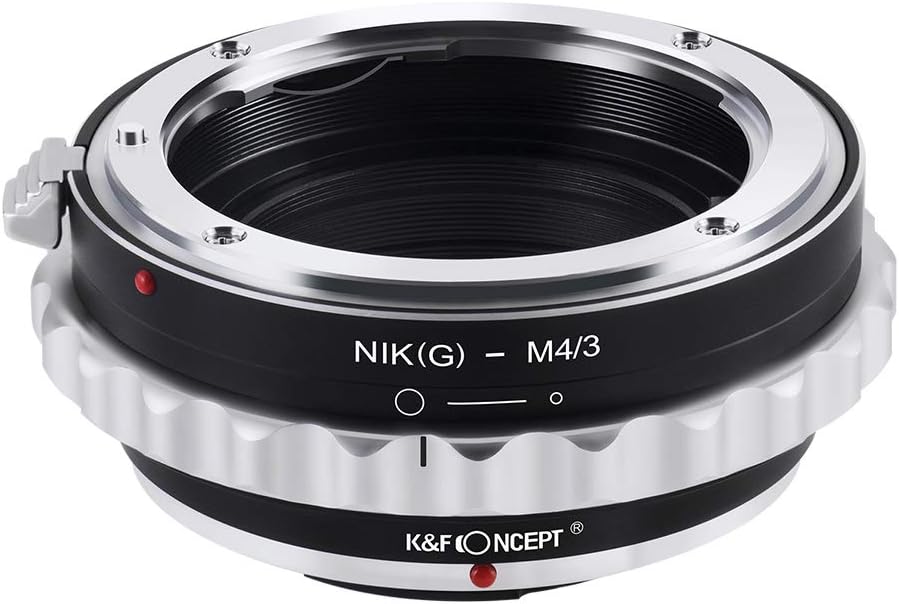 Detalle de K&F CONCEPT Nikon G AF-S(F) Objektiv Adapter mit Blendenring für Micro 4/3 (M4/3) – mechanisch, manuell