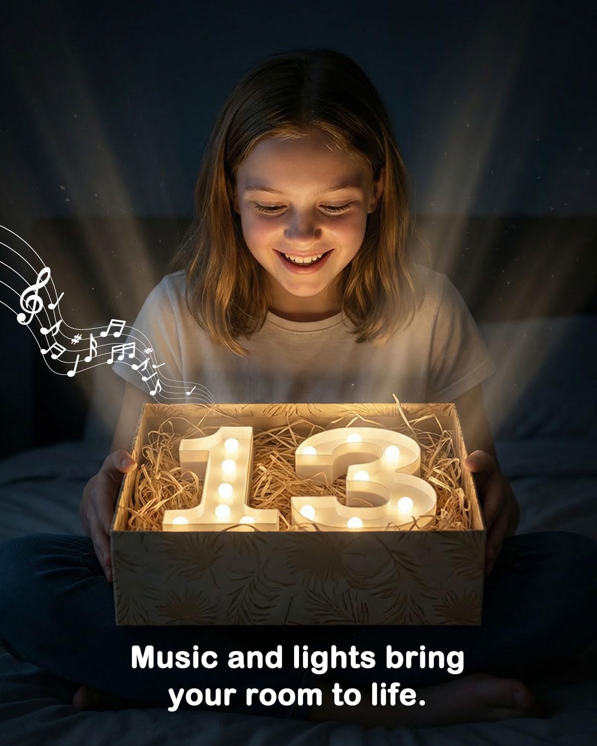 Thumbnail 4 de HEYCOLOR Light up Numbers with Music for Birthday Party – 8.86 Inch Remote-Controlled Marquee Numbers