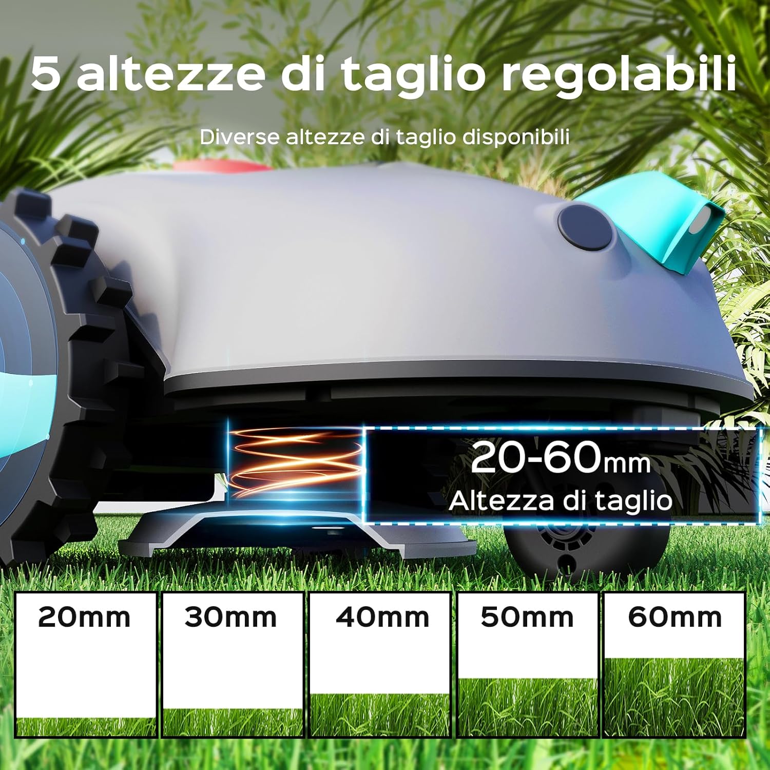 Thumbnail 2 de YARDCARE V100 Robot Tagliaerba senza filo con navigazione visiva e gestione ostacoli