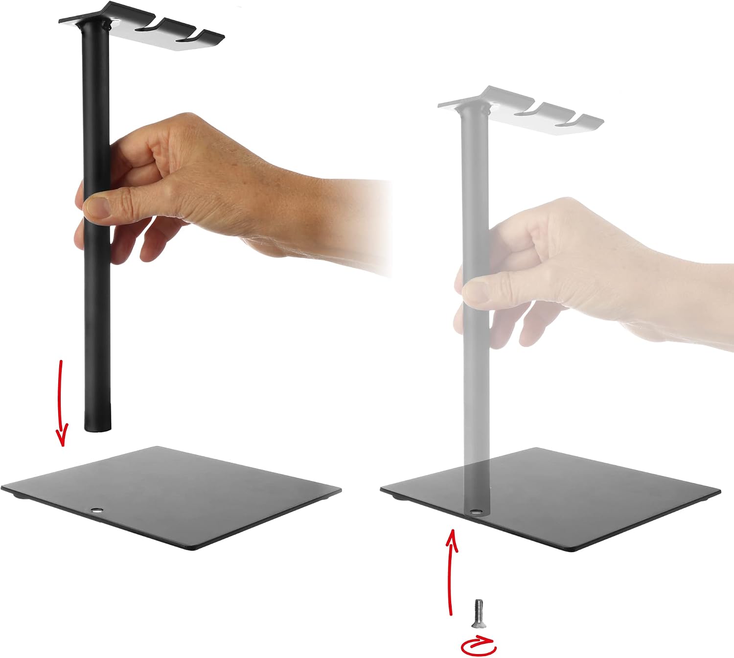 Detalle de COM-FOUR® Set camino nero 3 pezzi: pala, scopa e supporto per stufe compatte