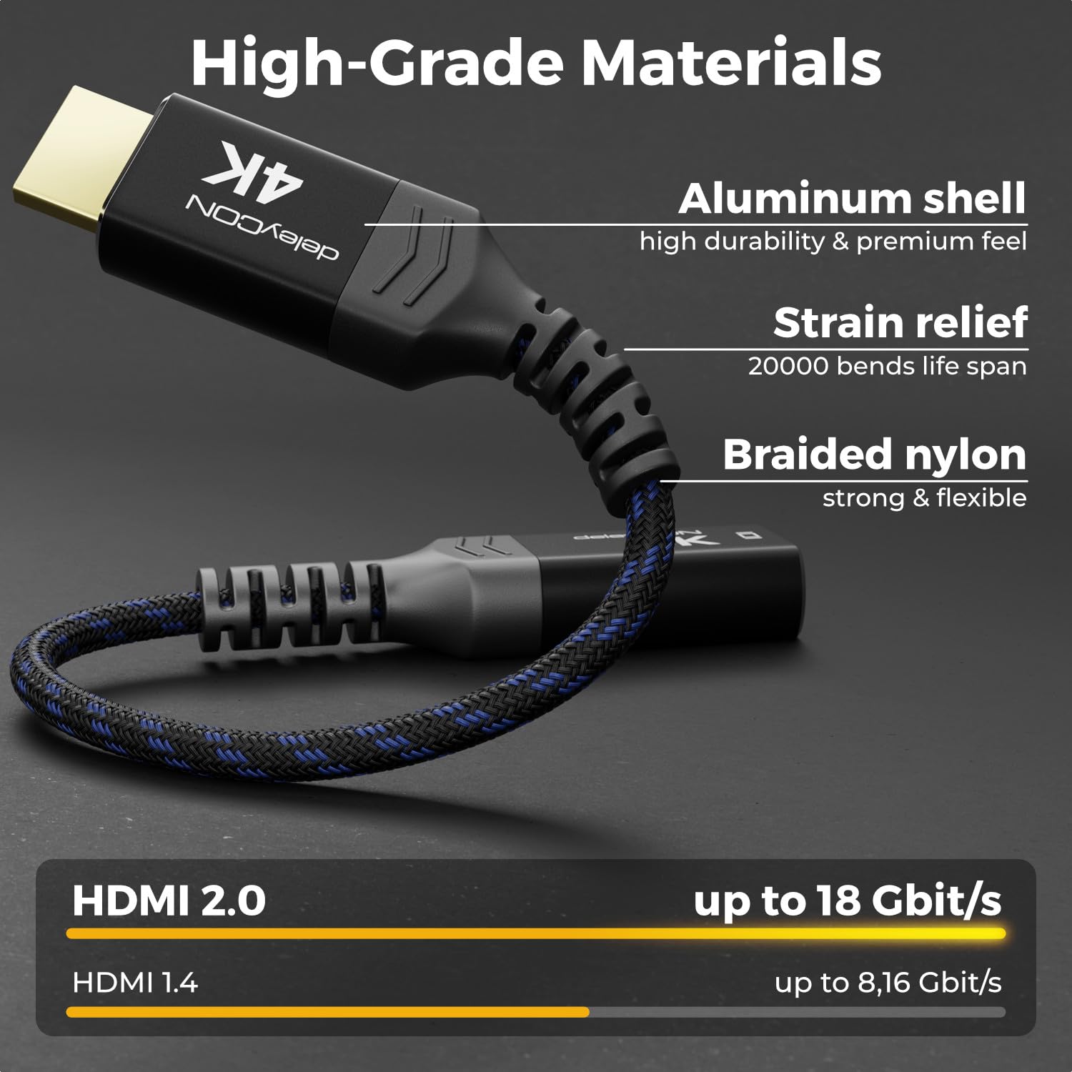 Thumbnail 4 de deleyCON 4K DisplayPort auf HDMI Adapter – DP zu HDMI, 4K@60Hz, uni-direktional