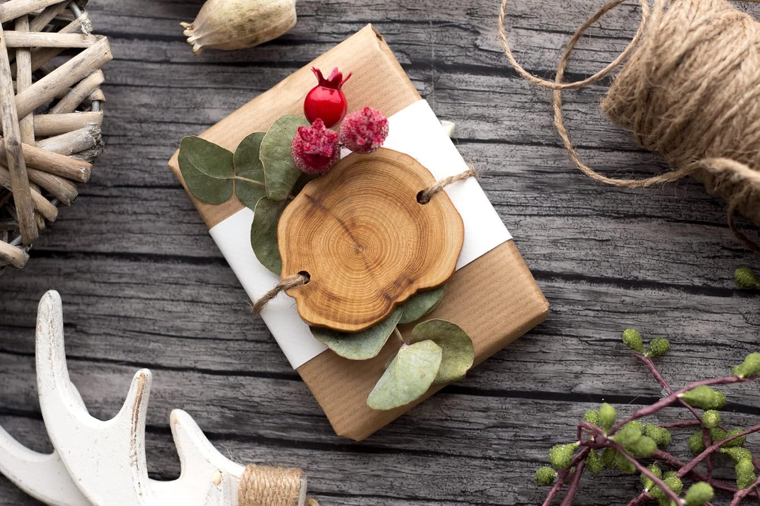 Detalle de Abio Jute-Schnur 50 m | 2–3 mm Naturkordel für Deko, Geschenkverpackung und DIY