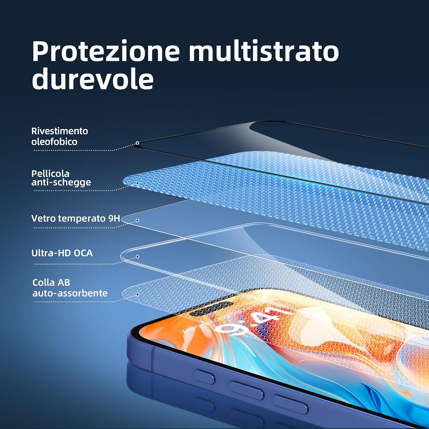 Thumbnail 6 de NEW’C 3 Pezzi pellicola protettiva vetro temperato per iPhone 16 e iPhone 15 (6,1") con installazione automatica