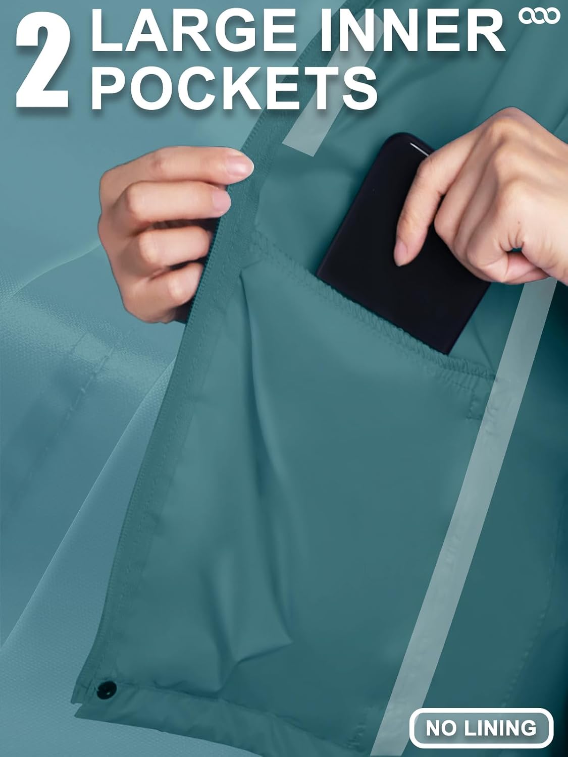 Detalle 2 de 33,000ft women’s rain jacket, 1 packable