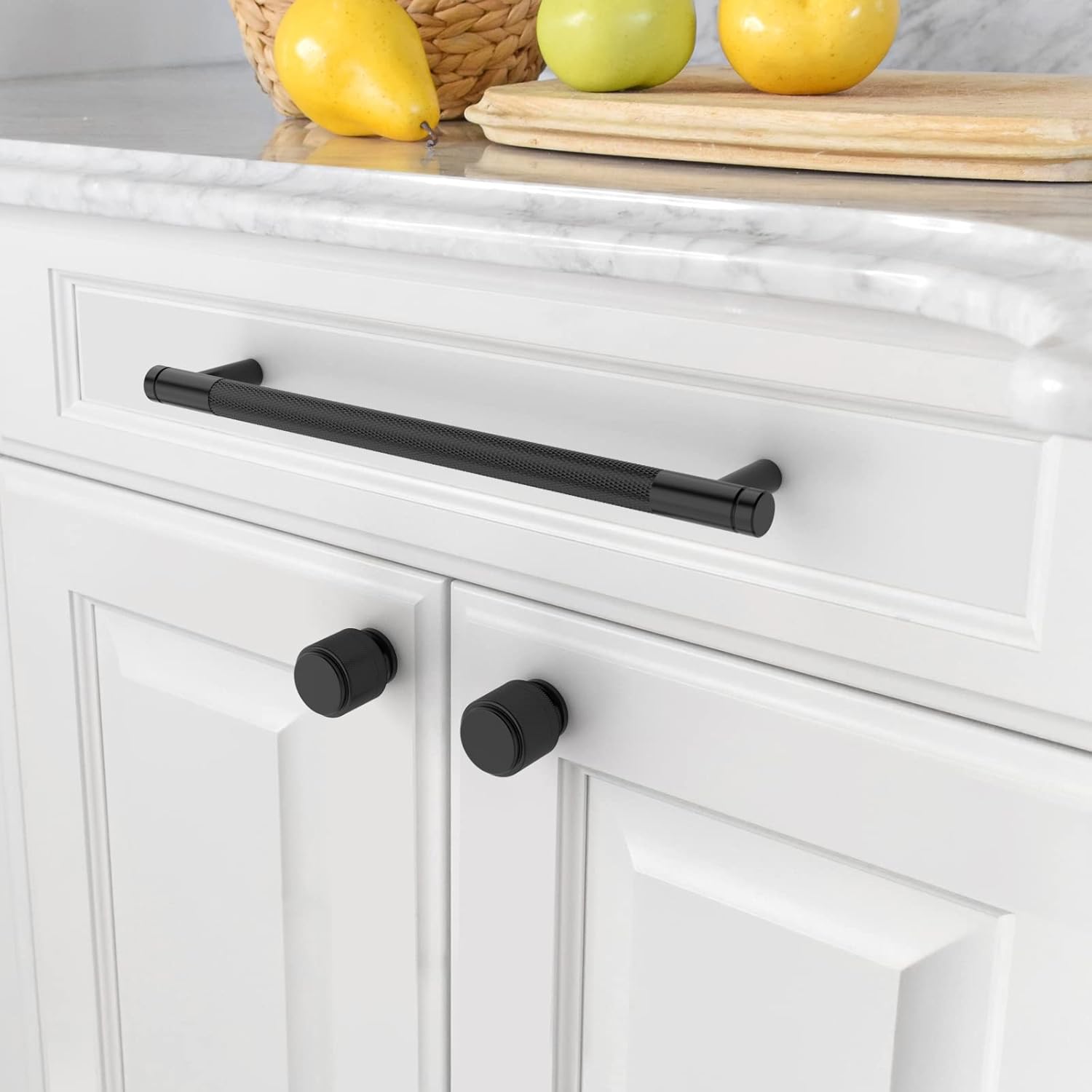 Detalle 2 de Amerdeco AM003 192mm Matte Black Cabinet Pulls