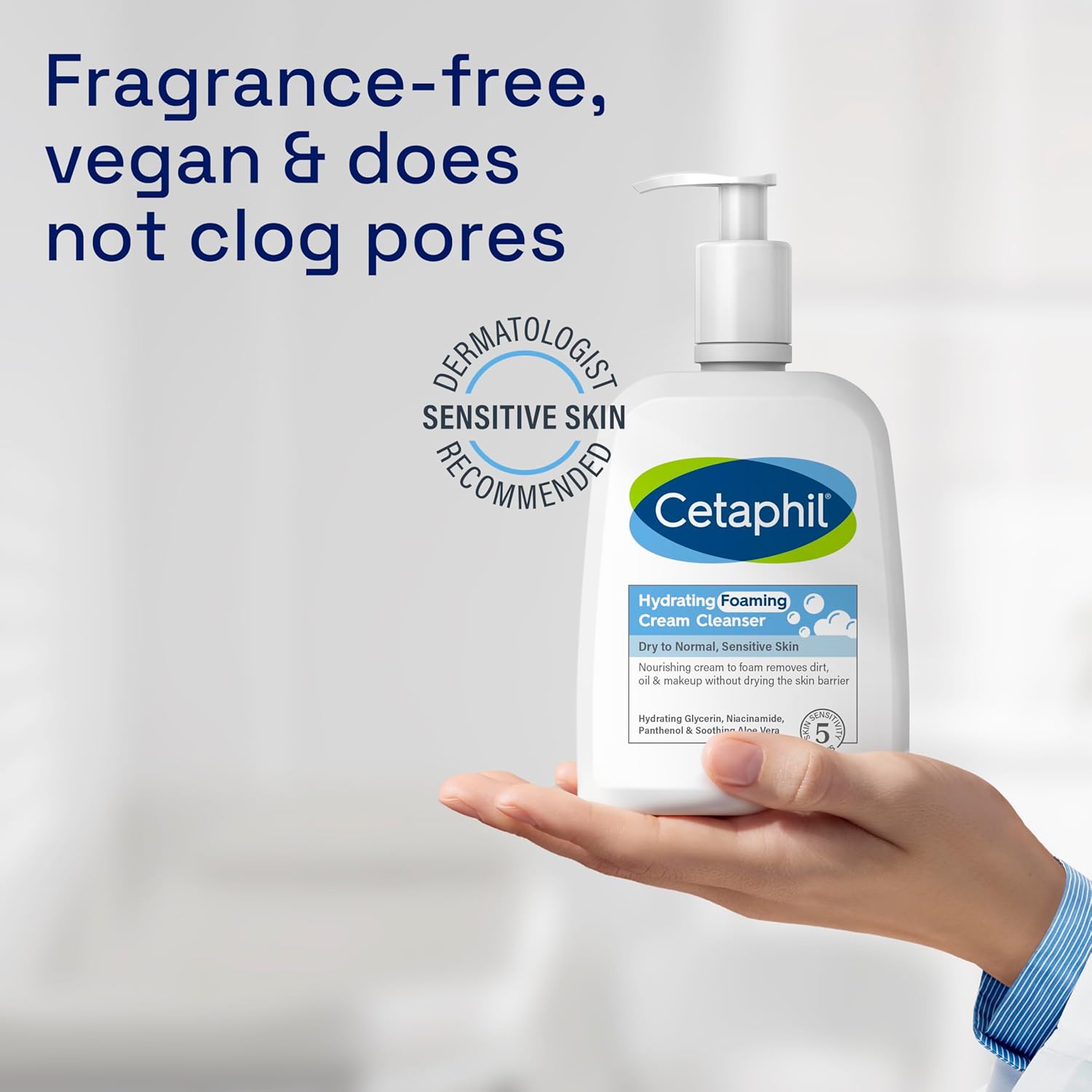 Thumbnail 4 de Cetaphil Hydrating Foaming Cream Cleanser & Makeup Remover (236ml) with Niacinamide