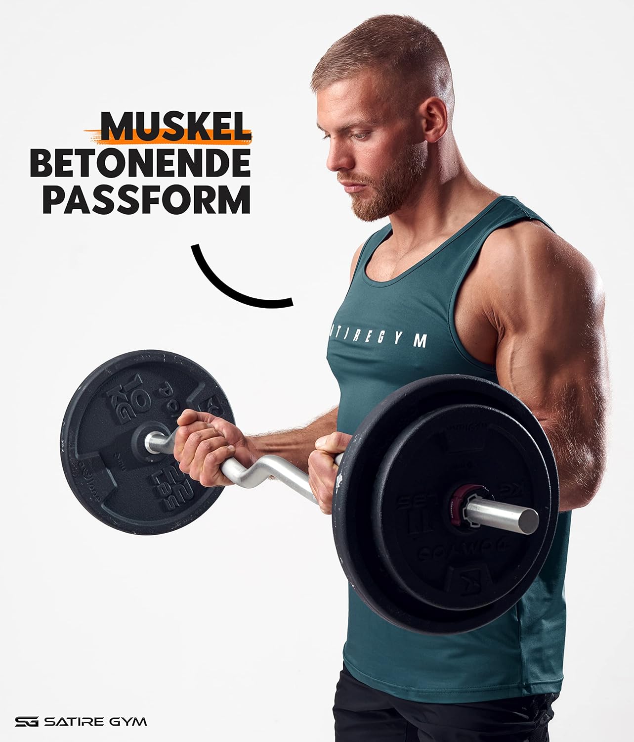 Detalle 2 de Satire Gym Canottiera Palestra Uomo – Stringer in Vari Colori e Dimensioni