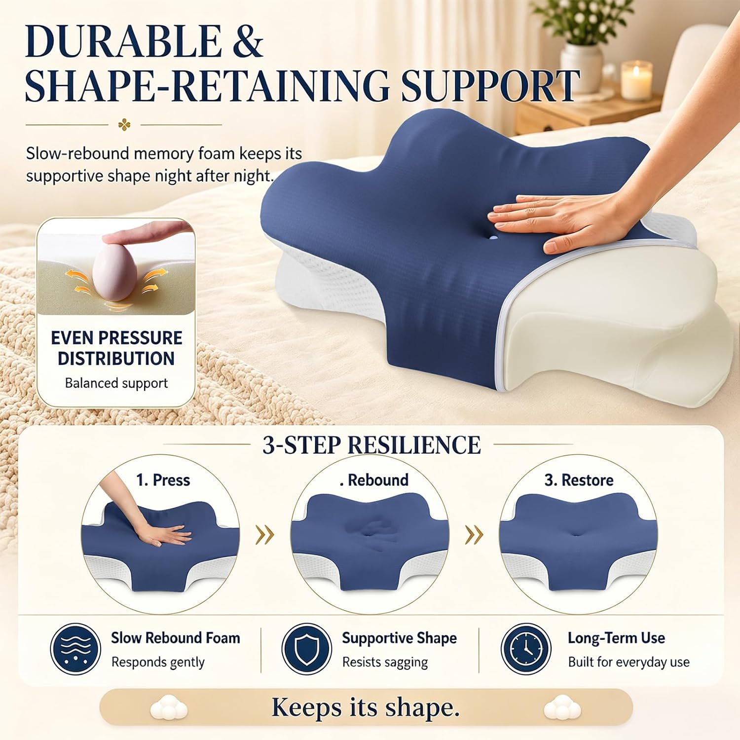 Thumbnail 5 de Hydomi Cervical Memory Foam Pillow 13cm/10cm