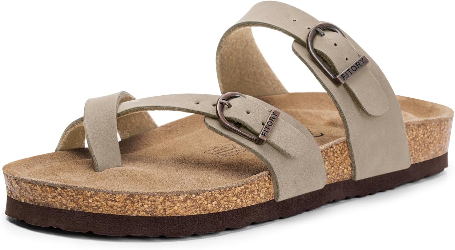 Detalle de FITORY Slide Sandals with Cork Footbed