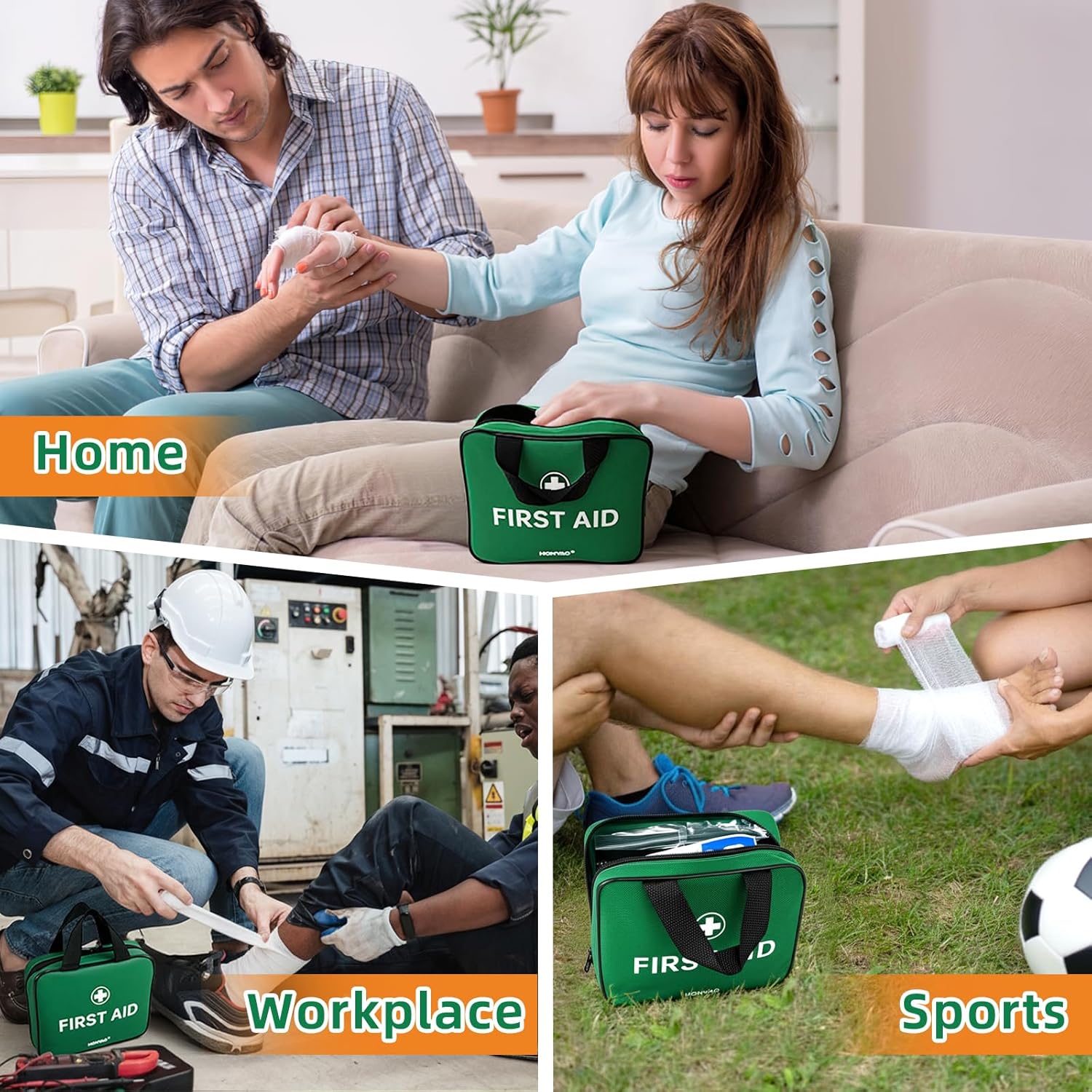 Thumbnail 3 de HONYAO First Aid Kit 180 pcs, Compact