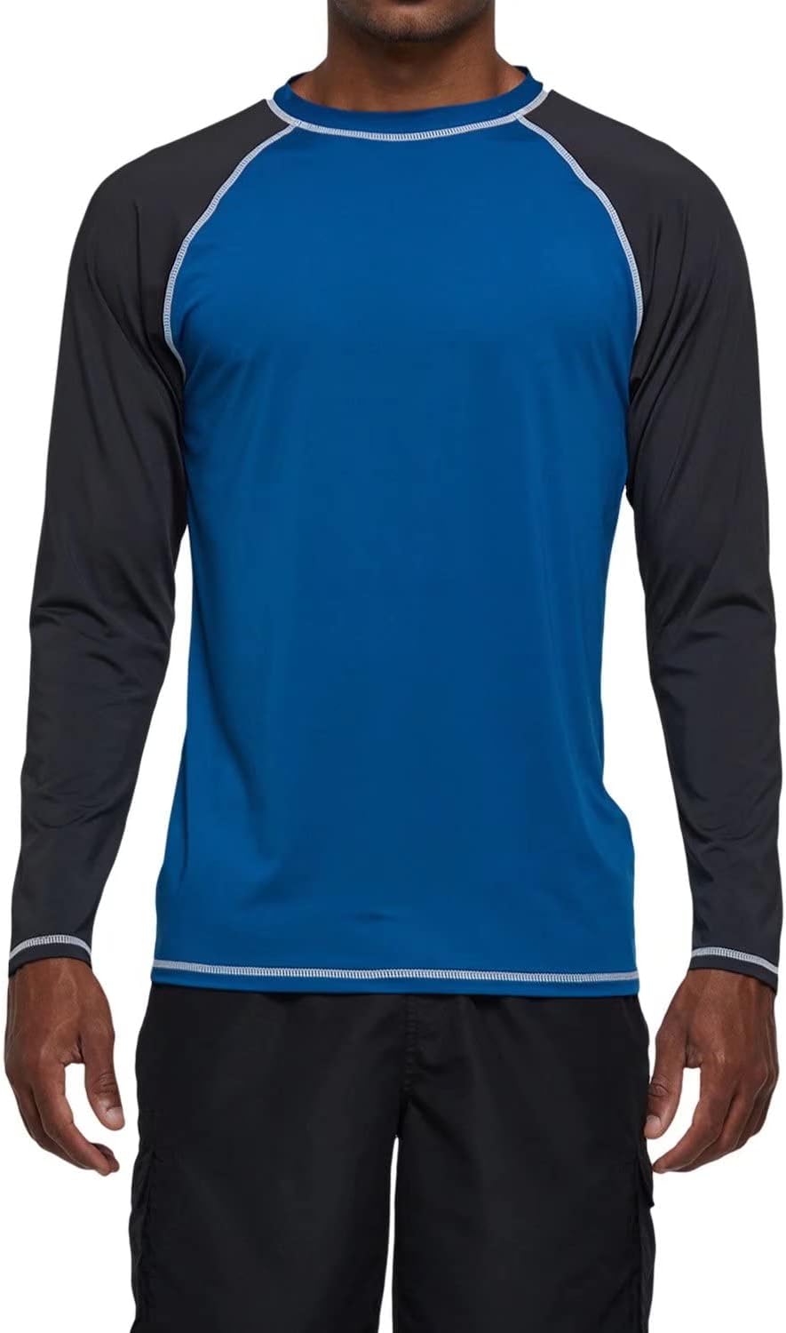 Detalle 2 de Satankud Men's Long Sleeve Swim Shirt, UPF 50+, Quick-Drying Fabric