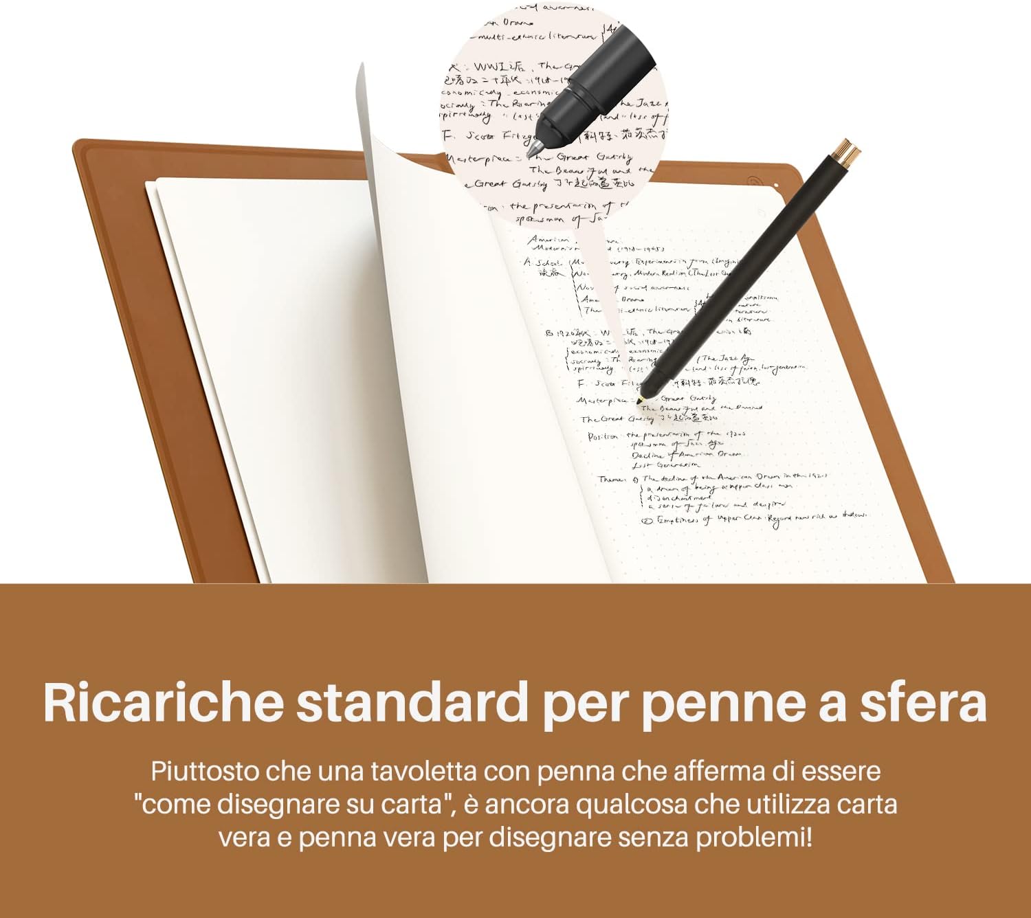 Detalle 2 de HUION Note X10 taccuino digitale A5 Bluetooth 5.0 con 8.192 livelli di pressione