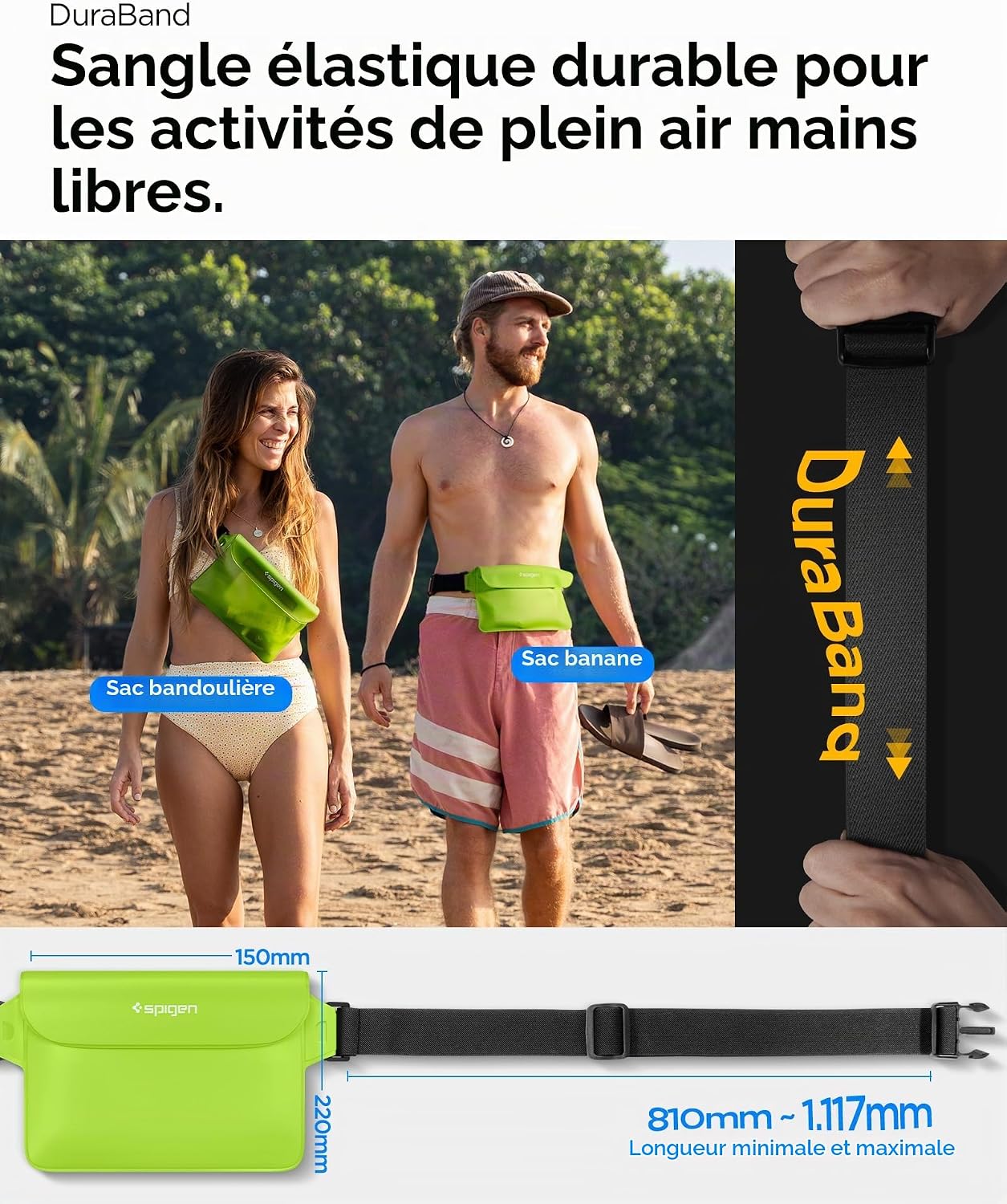Detalle 2 de Spigen Aqua Shield, lot de 2 sacs IPX8, vert cactus