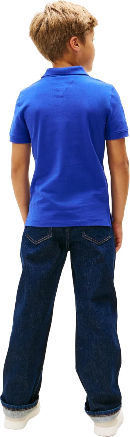 Detalle de Tommy Hilfiger Flag Polo SS KB0KB09103 – Polo bambino/ragazzo, regular fit