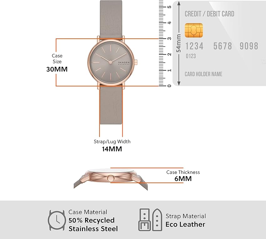 Thumbnail 5 de Skagen Signatur Lille 30 mm azul y oro rosa ⌚