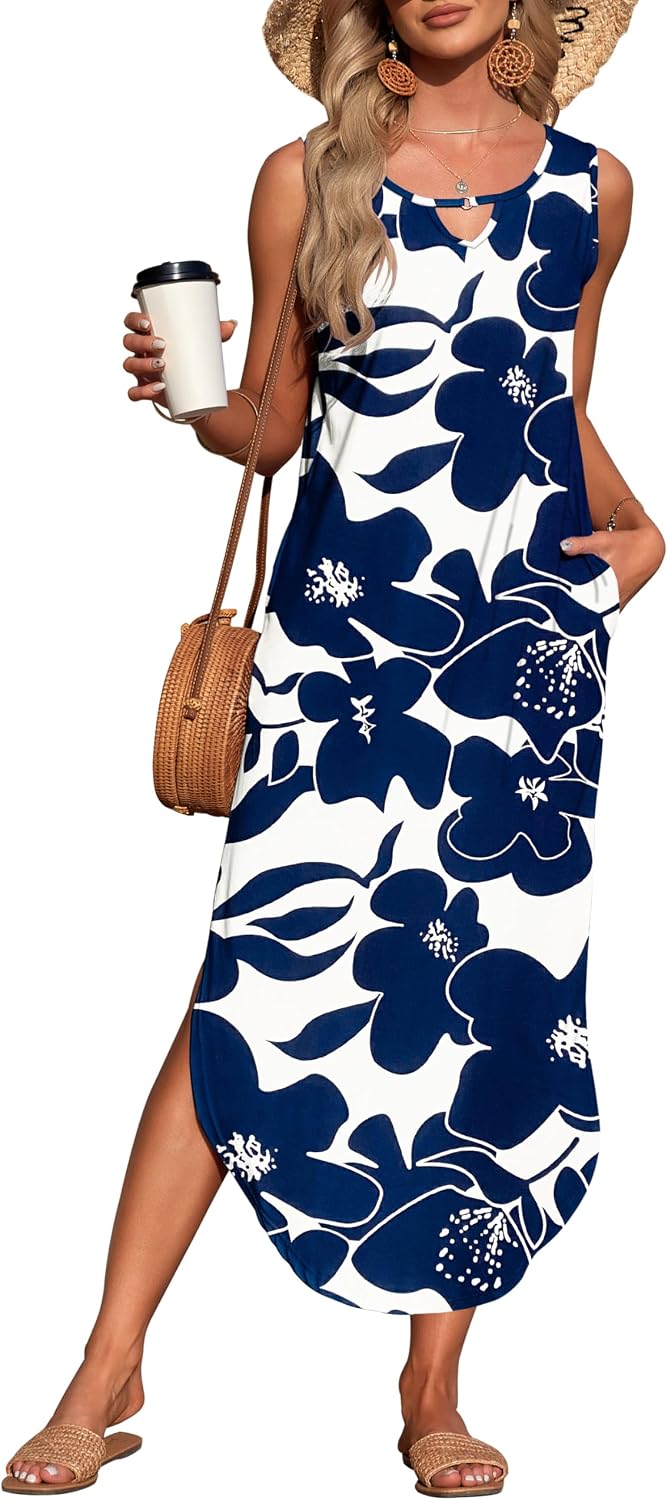 Imagen de MISFAY Women's Summer Maxi Dress Sleeveless with Pockets en OfertitasTOP