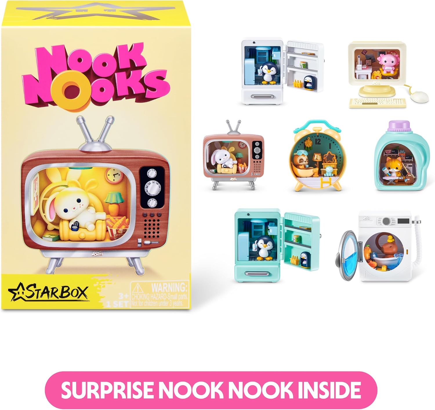Thumbnail 4 de STARBOX 18101 Nook Nooks Series 1 blinddoos met verlichte dierenscène