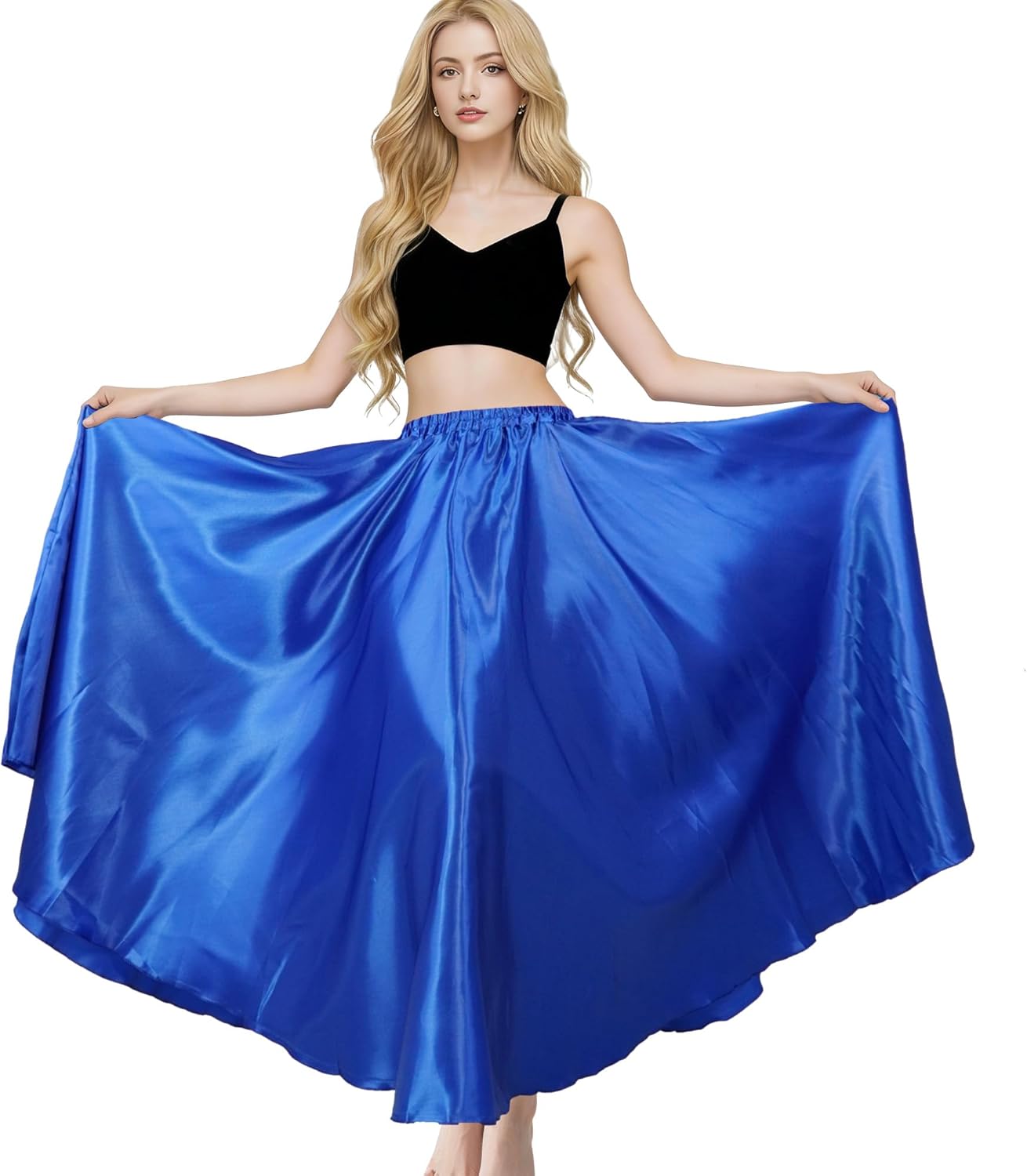 Detalle de Satin Skirt for Belly Dance and Festival Wear
