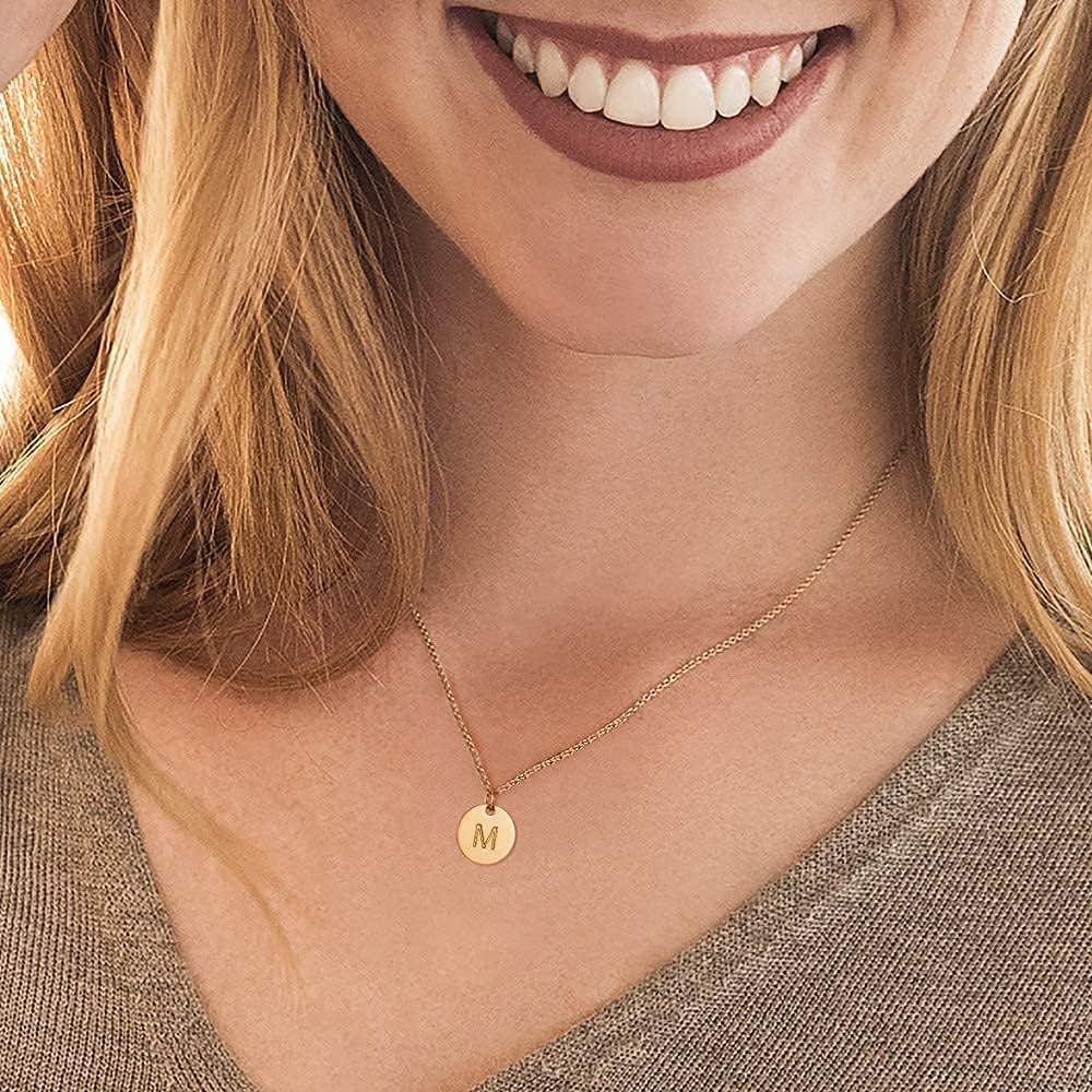 Thumbnail 2 de AFSTALR Damen-Initialen-Kette mit Buchstaben-Anhänger (Herz-Form) aus Edelstahl – Gold/Roségold/Silber