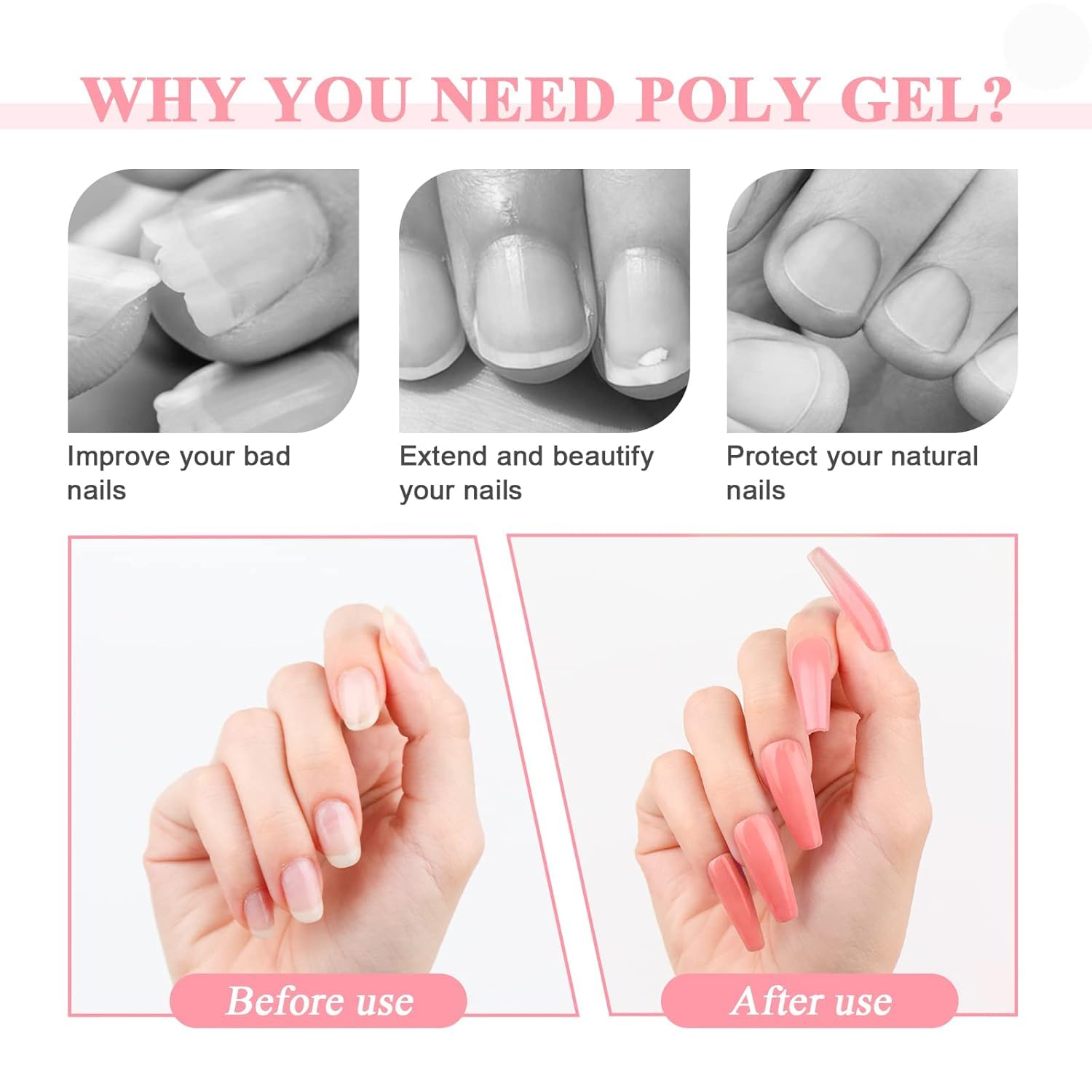 Thumbnail 5 de Saviland Poly Nail Extension Gel 100ml Transparent