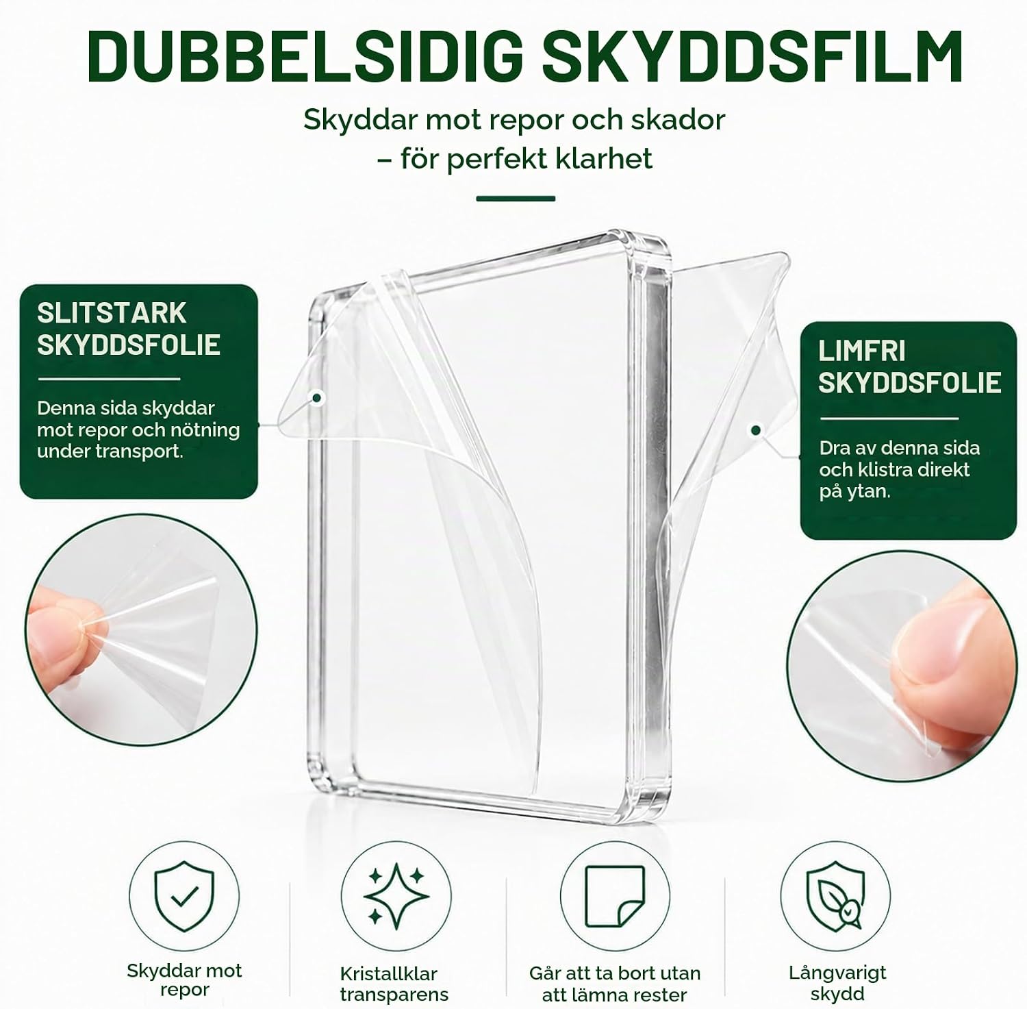 Detalle 1 de Brizuf R-25 fotomagnetset, 25 delar med klar akryl och självhäftande magnetbaksida