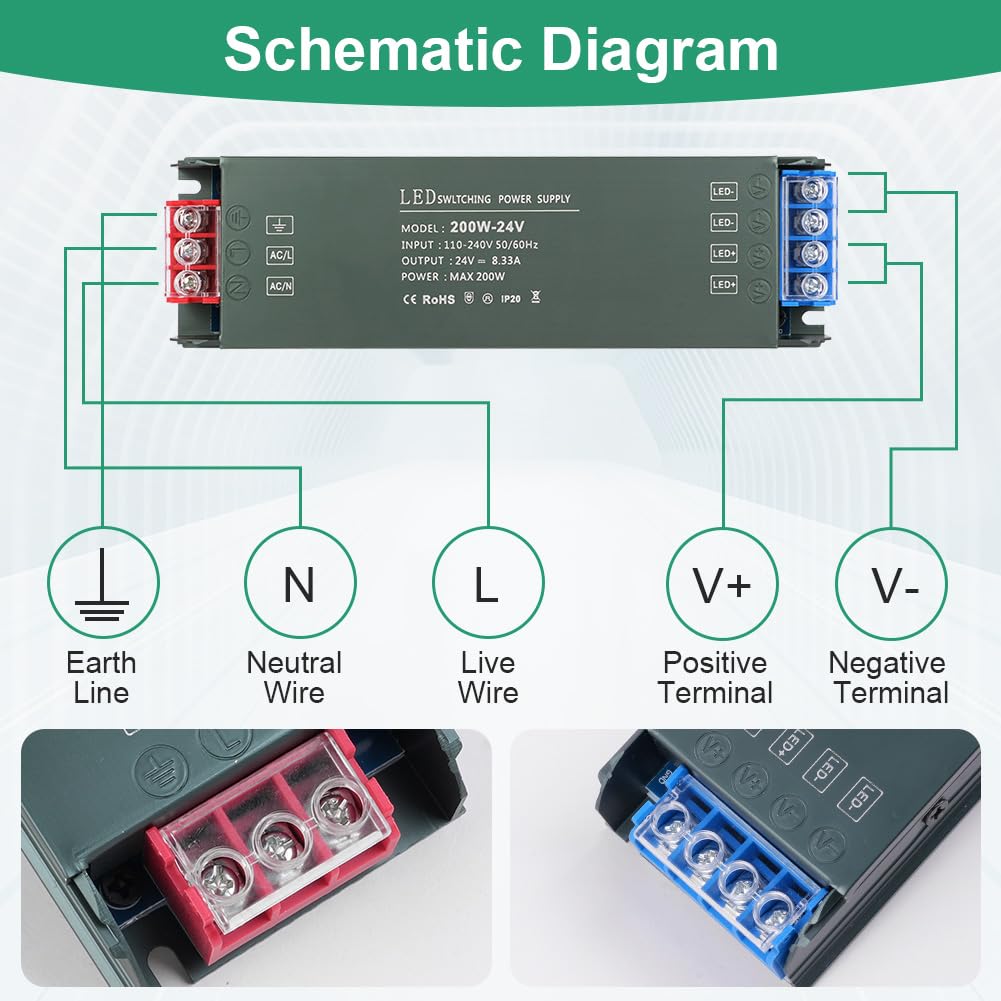 Thumbnail 2 de URAQT Trasformatore 24V 200W per LED