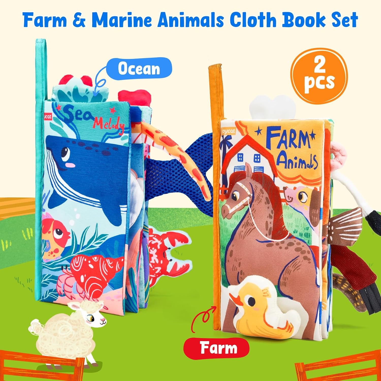 Thumbnail 1 de JoyCat Baby Books 0-6 Months: Twin Sensory Book Set for Babies