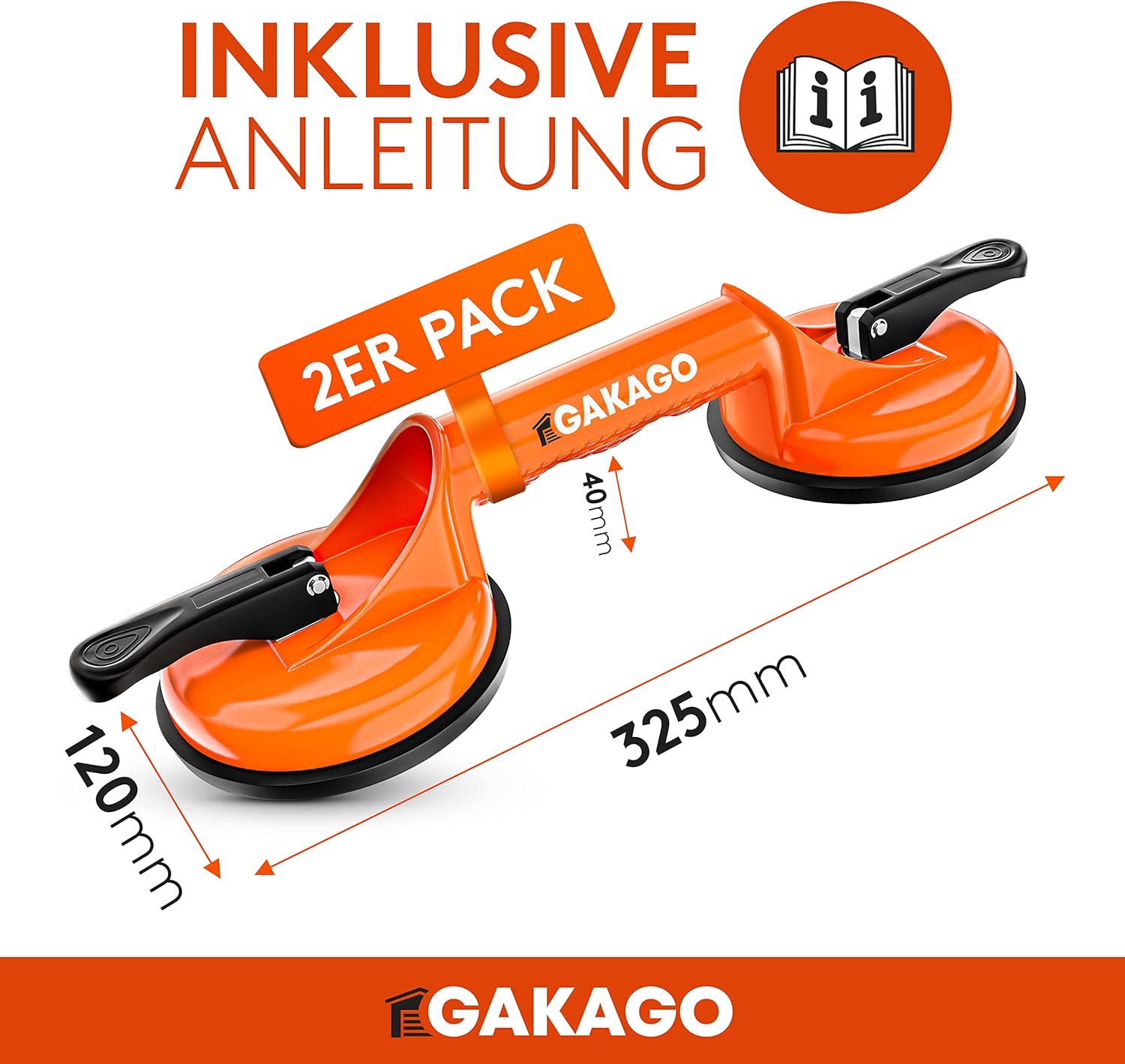 Detalle 2 de Gakago Saugheber 120 kg (2er Pack)