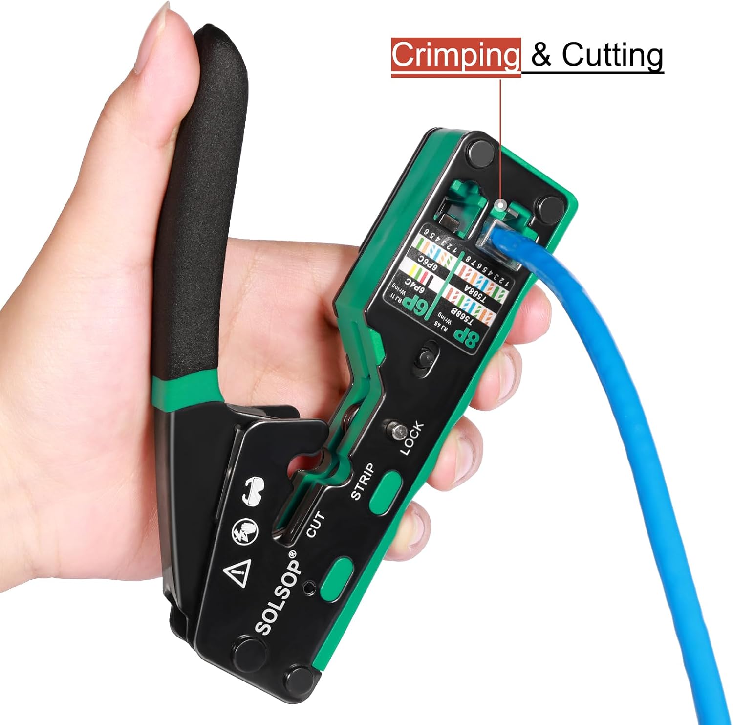 Detalle de Solsop RJ45 crimp tool, Cat6