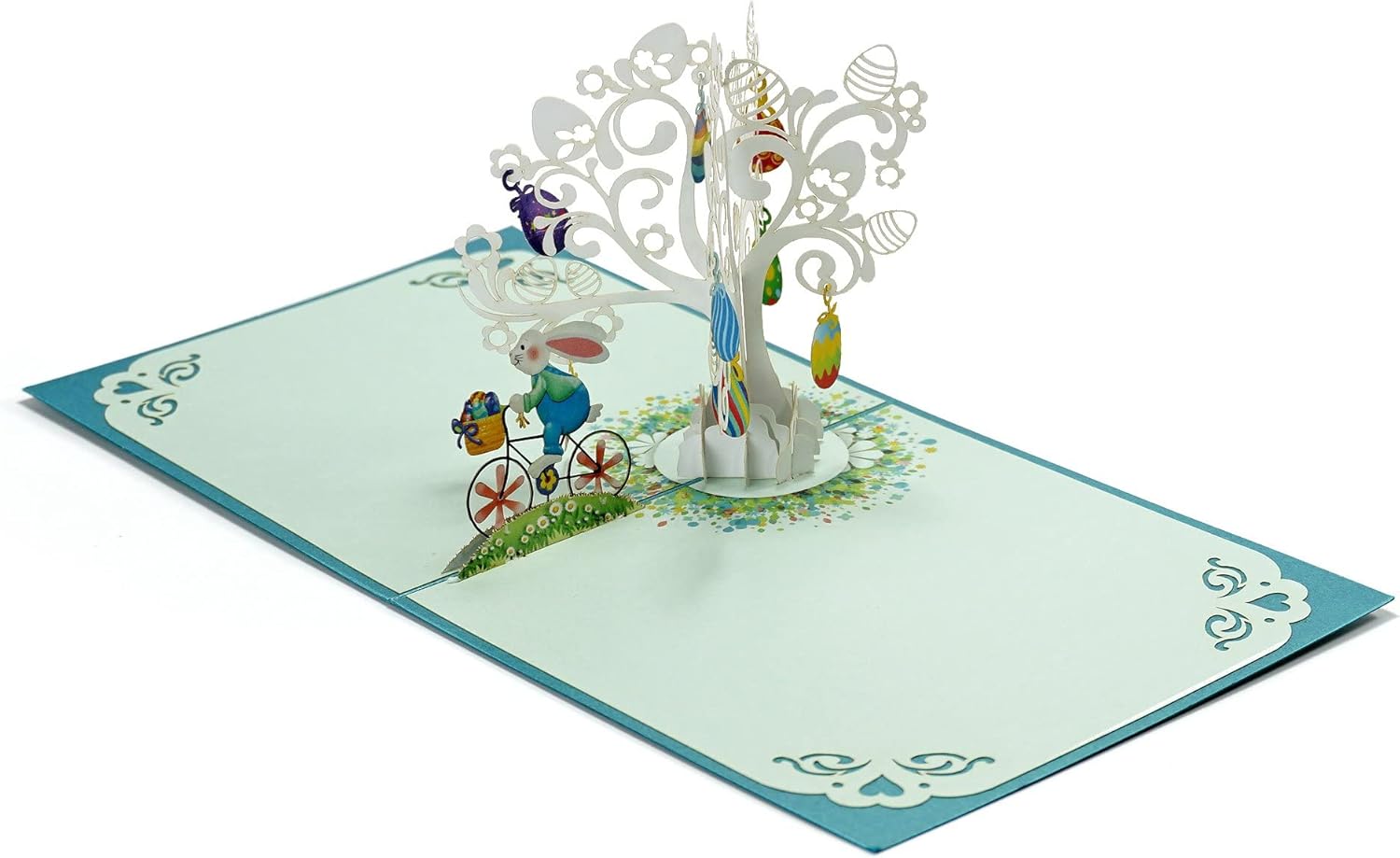 Thumbnail 6 de Happy Easter Bunny Bike pop up card 15cm