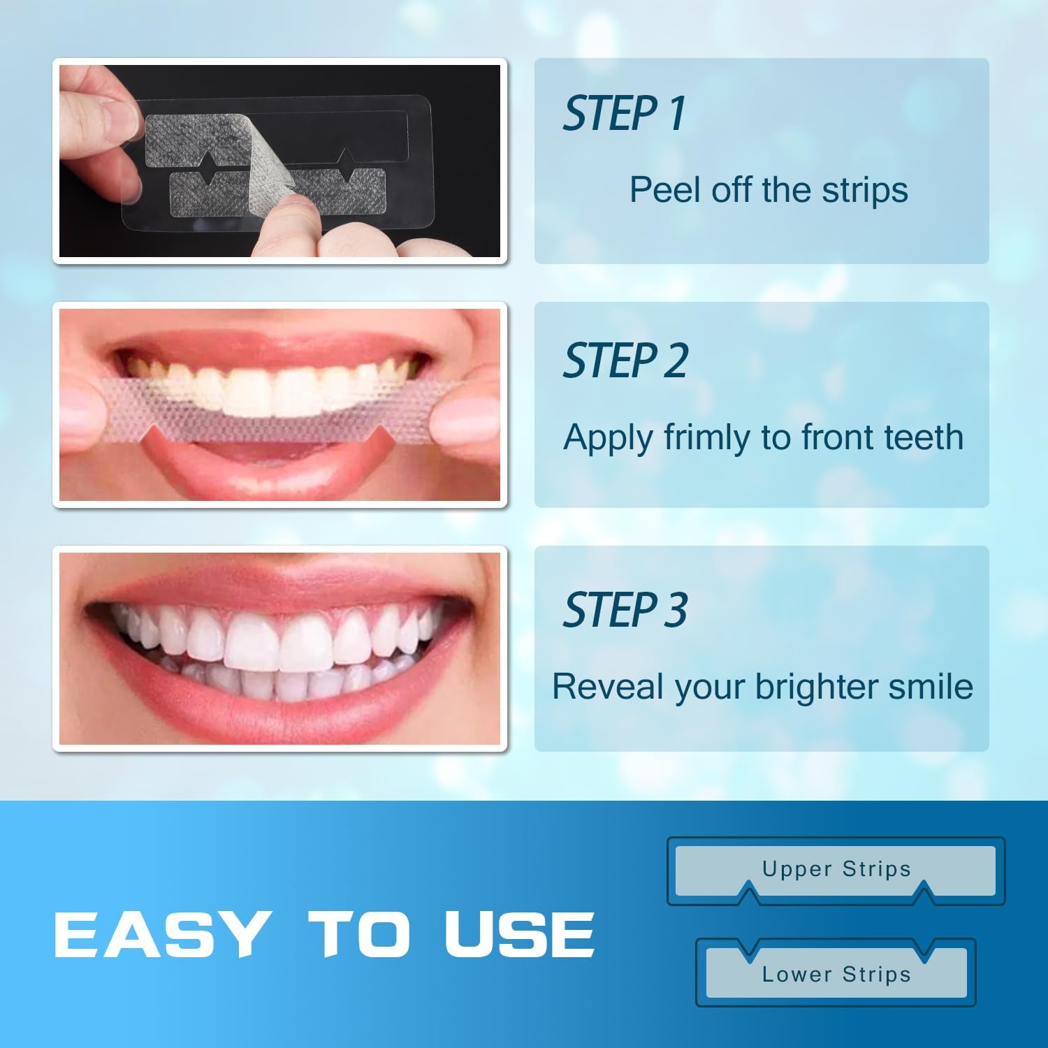 Detalle 2 de Whitening Strips for Sensitive Teeth (14 treatments) – Gentle formula for daily use