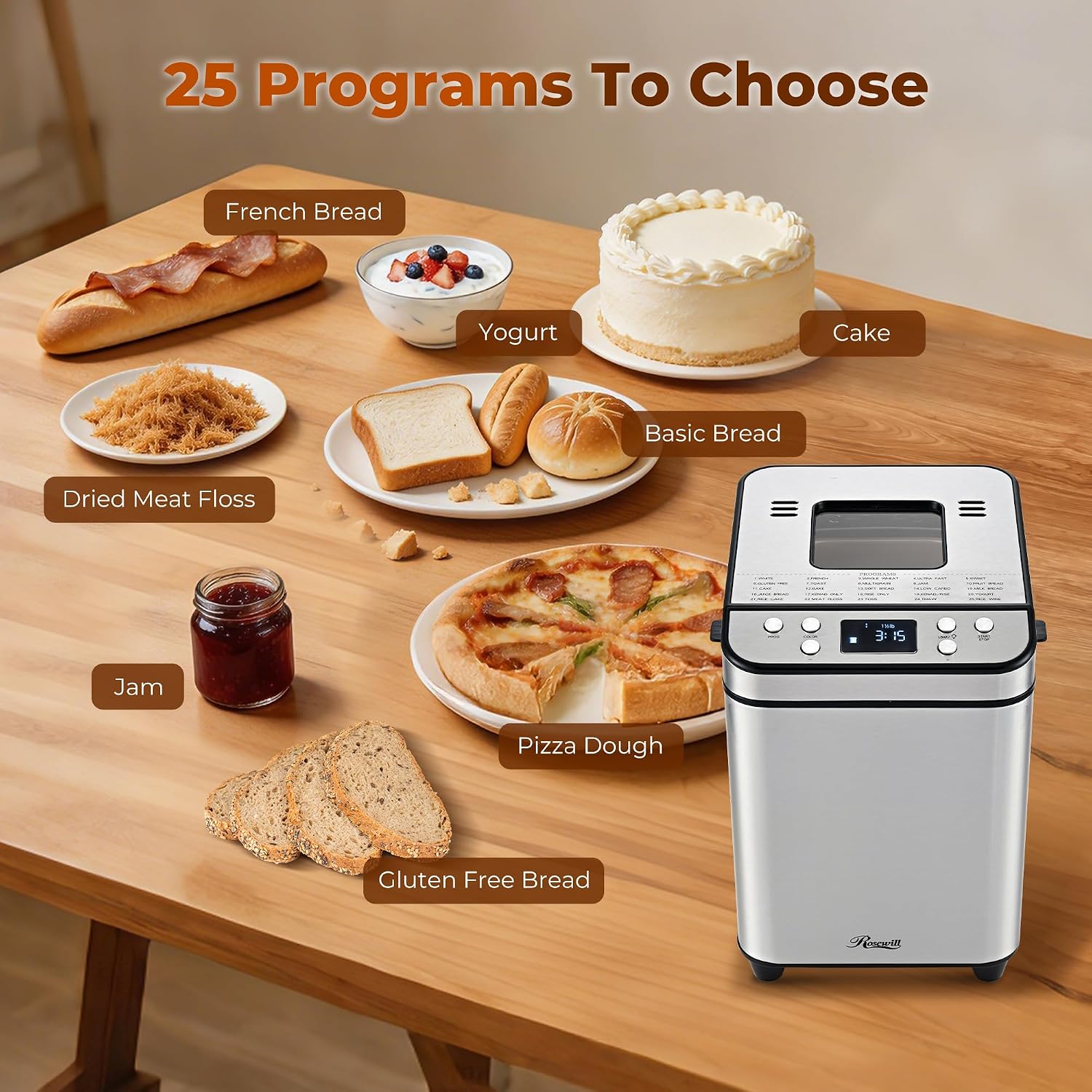 Thumbnail 4 de Rosewill 25-in-1 Bread Maker 2LB 🍞